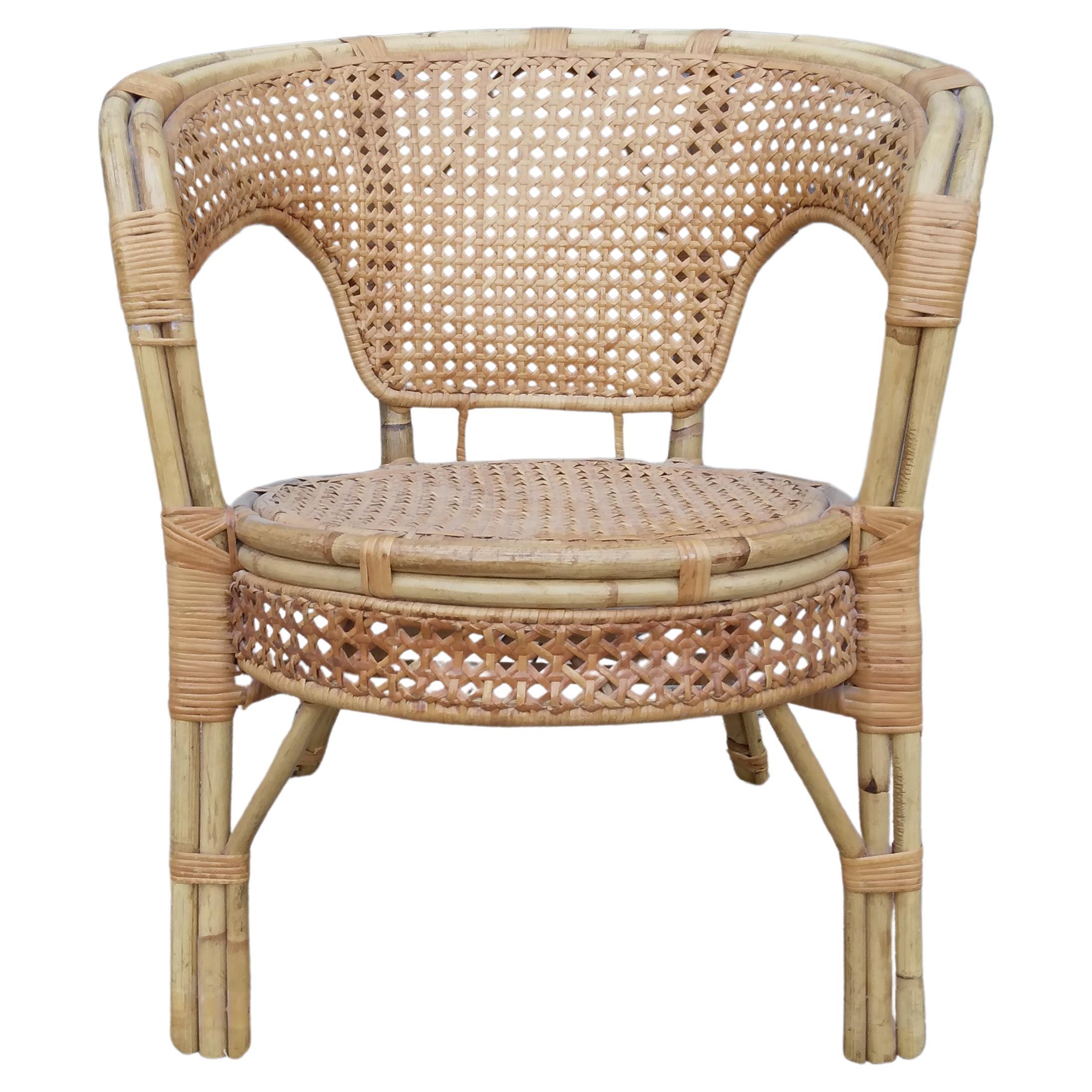 Vintage Wicker Armchair