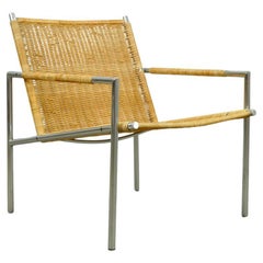 Vintage wicker armchair sz01 by Martin Visser for ‘t SPECTRUM, Netherlands 1960