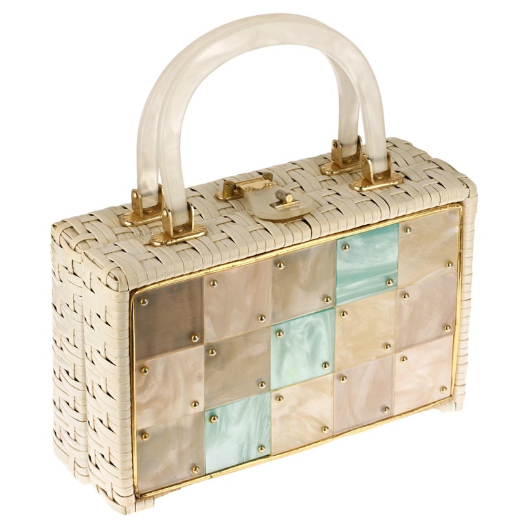 Vintage Wicker Bag Made in British Hong Kong