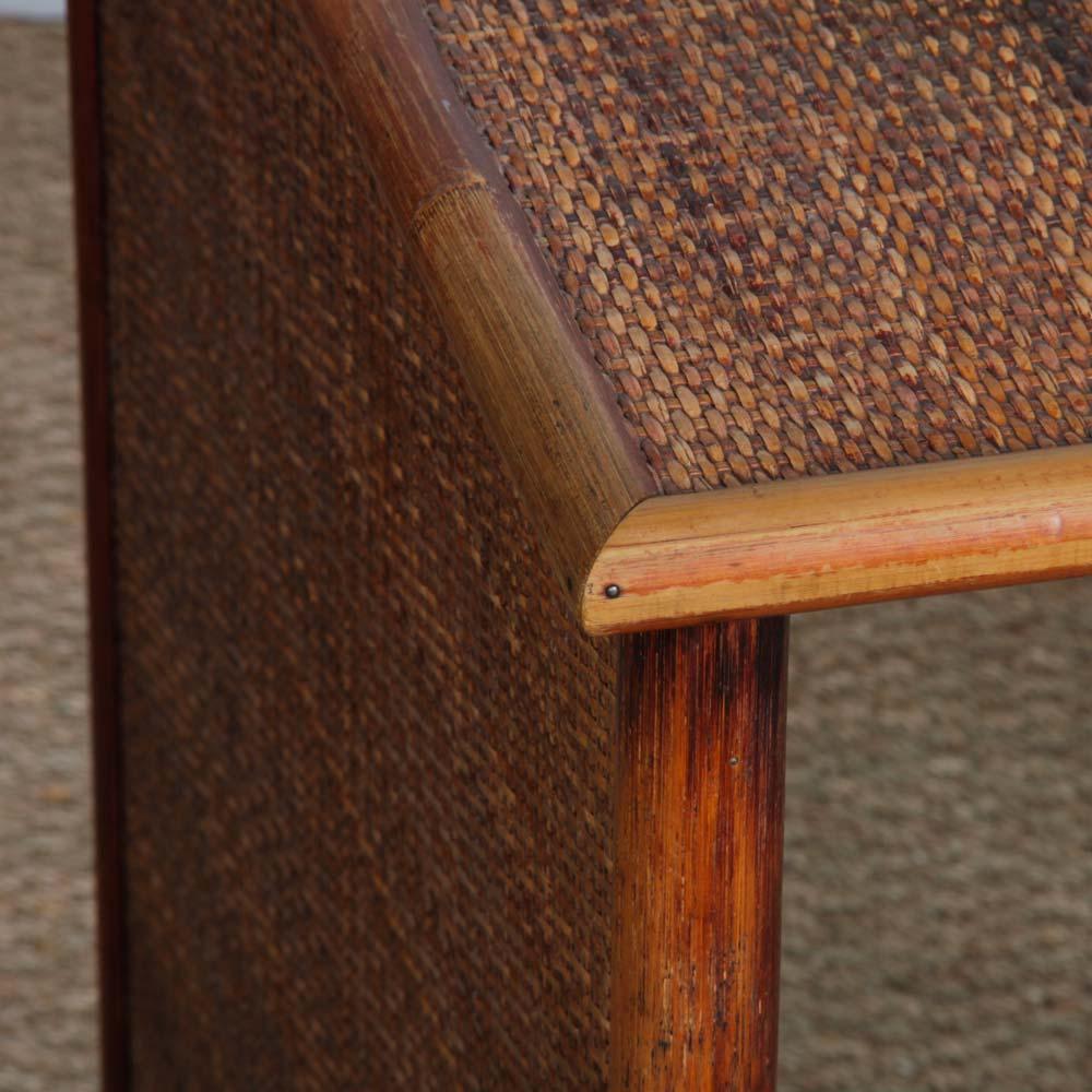 Vintage Schreibtisch aus Rattan, Bambus und Messing von Dal Vera, 1970er Jahre im Angebot 2