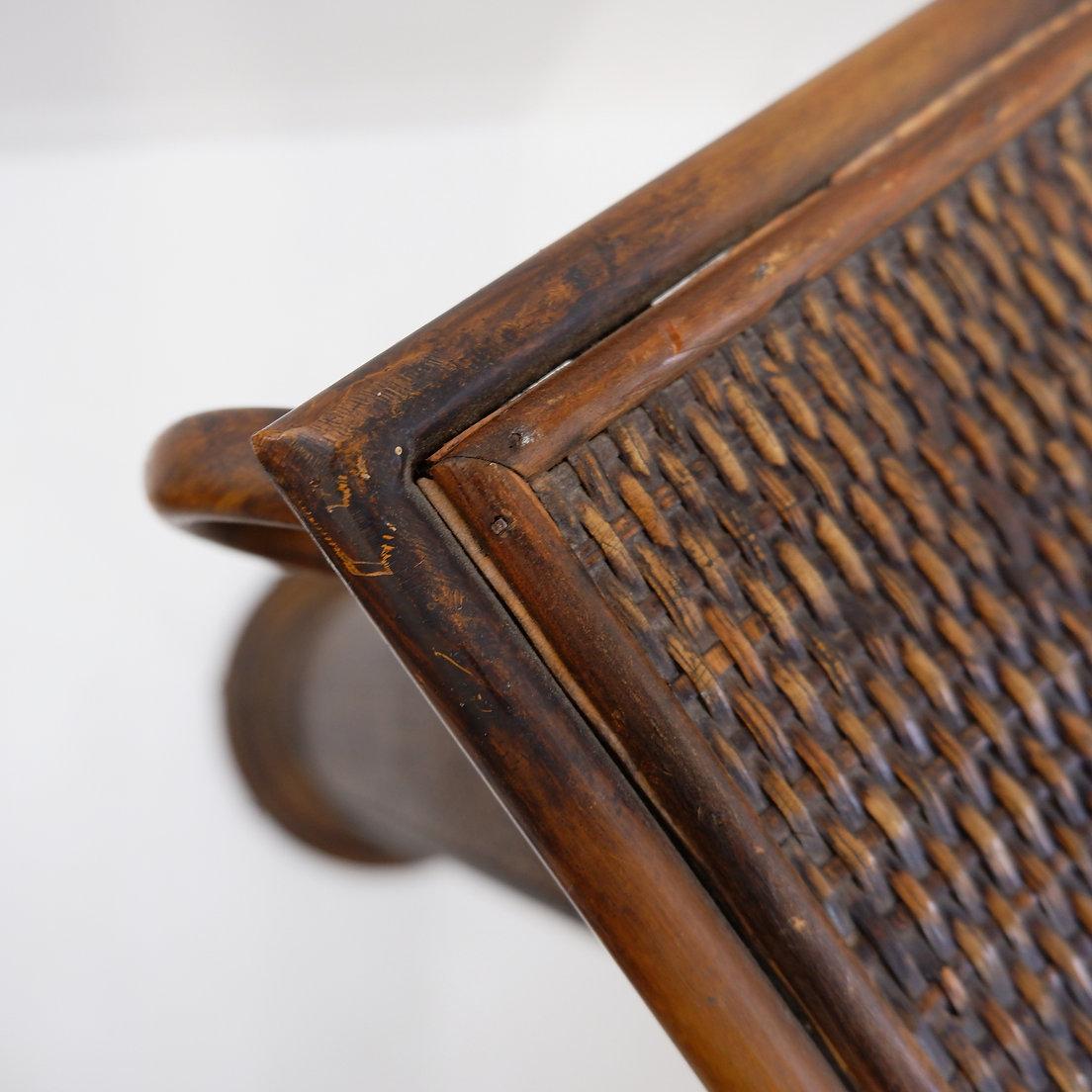 Colonne à piédestal vintage en osier et bambou Colonne à pilier en vente 6