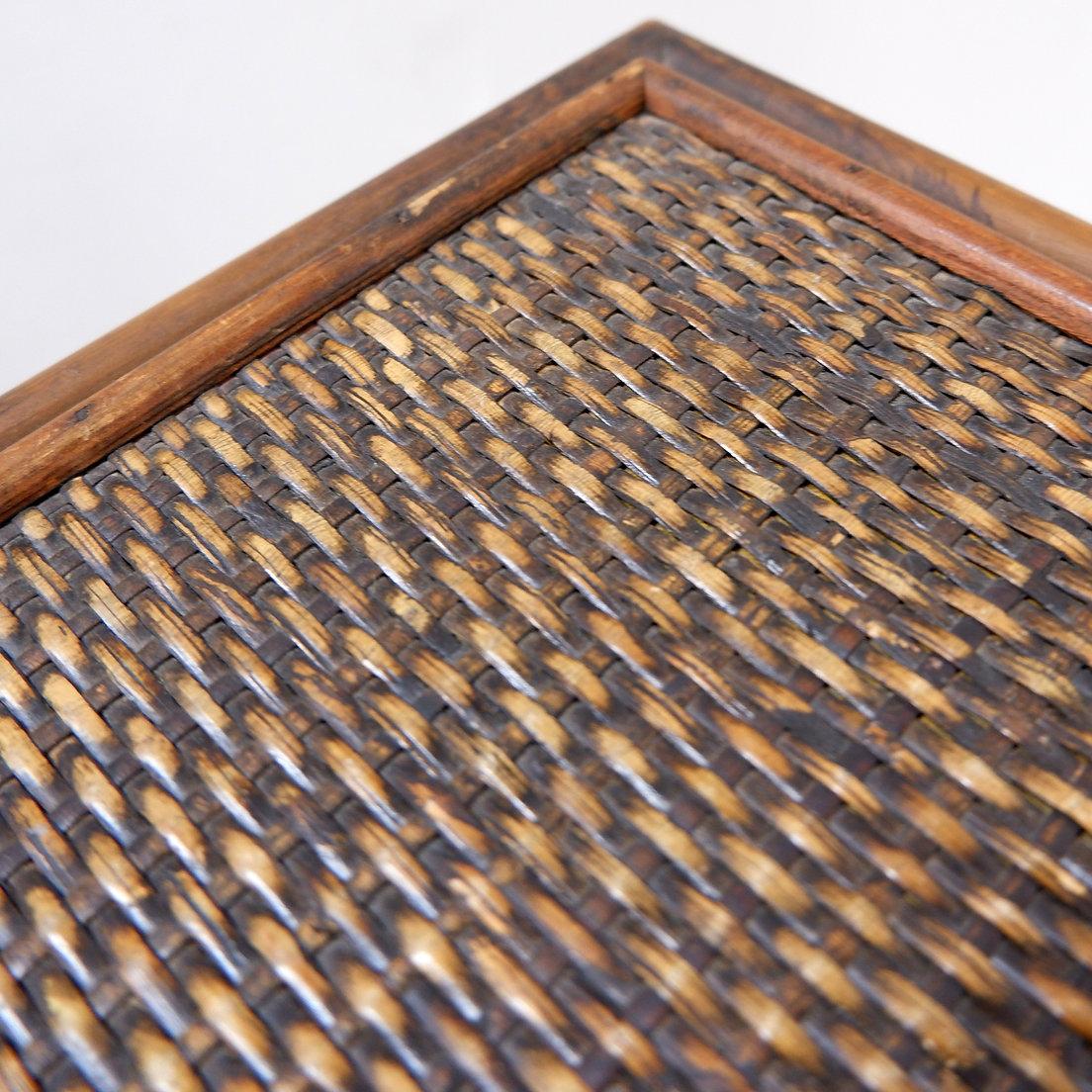 Colonne à piédestal vintage en osier et bambou Colonne à pilier en vente 3