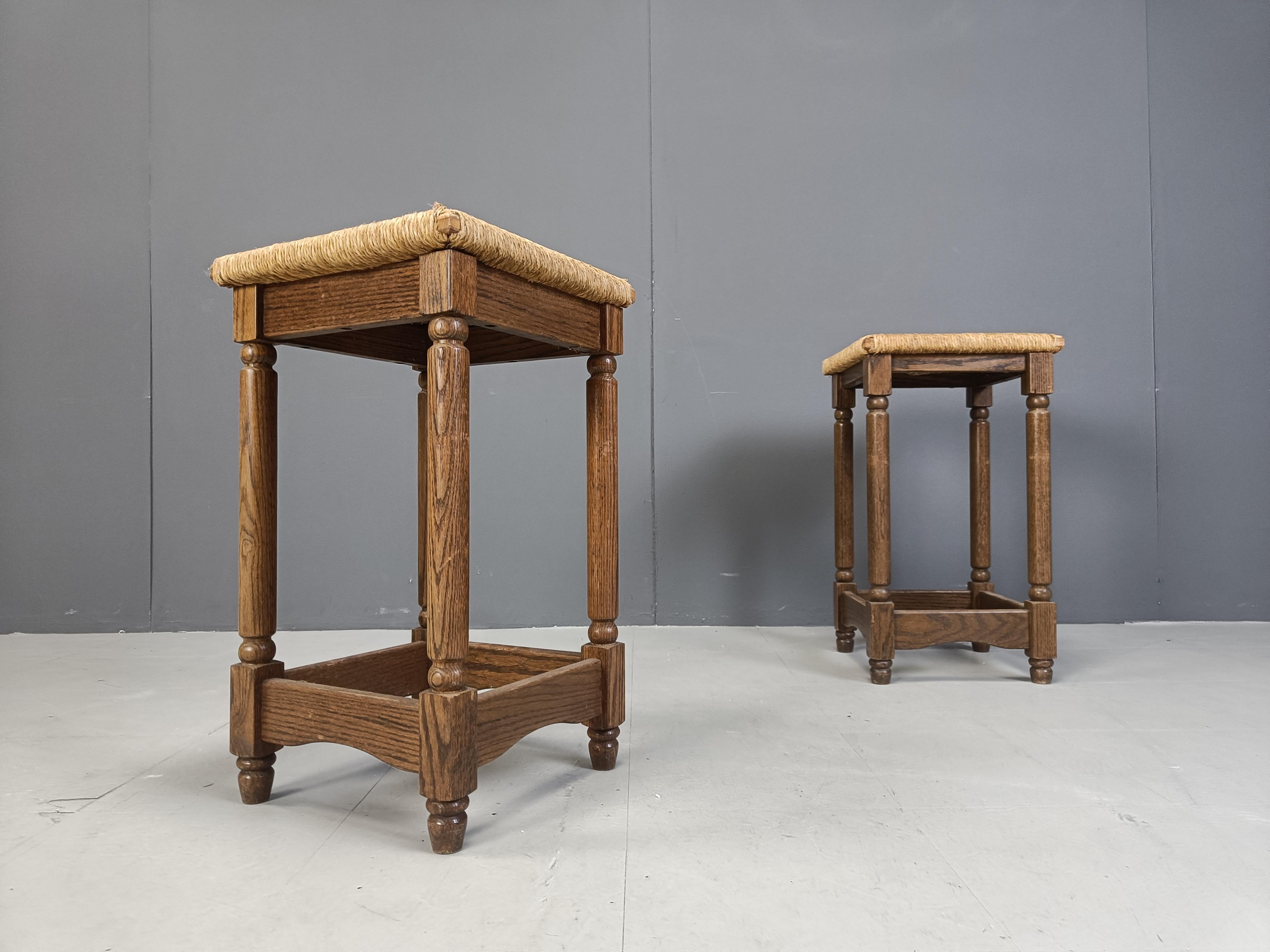 Vintage wicker bar stools - set of 6, 1960s For Sale 2