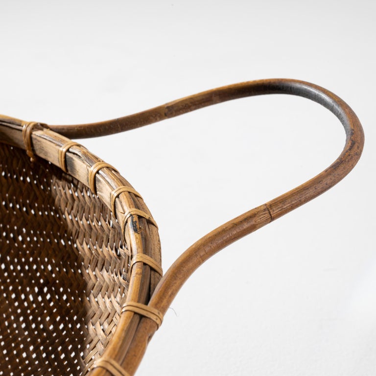 Vintage Wicker Basket For Sale at 1stDibs