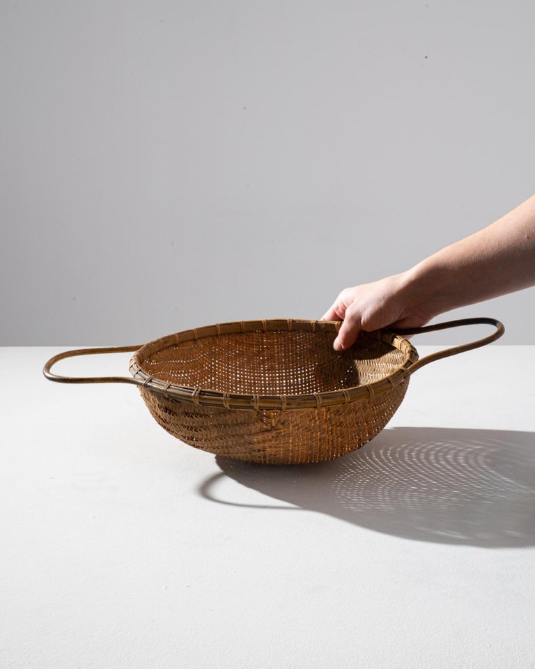 Vintage Wicker Basket For Sale at 1stDibs