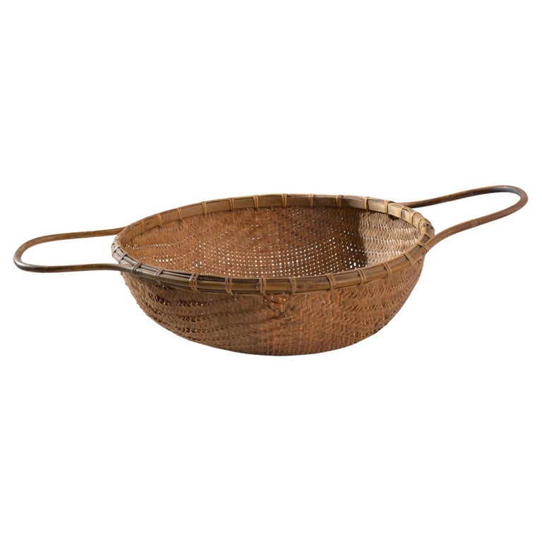 Vintage Wicker Basket For Sale at 1stDibs