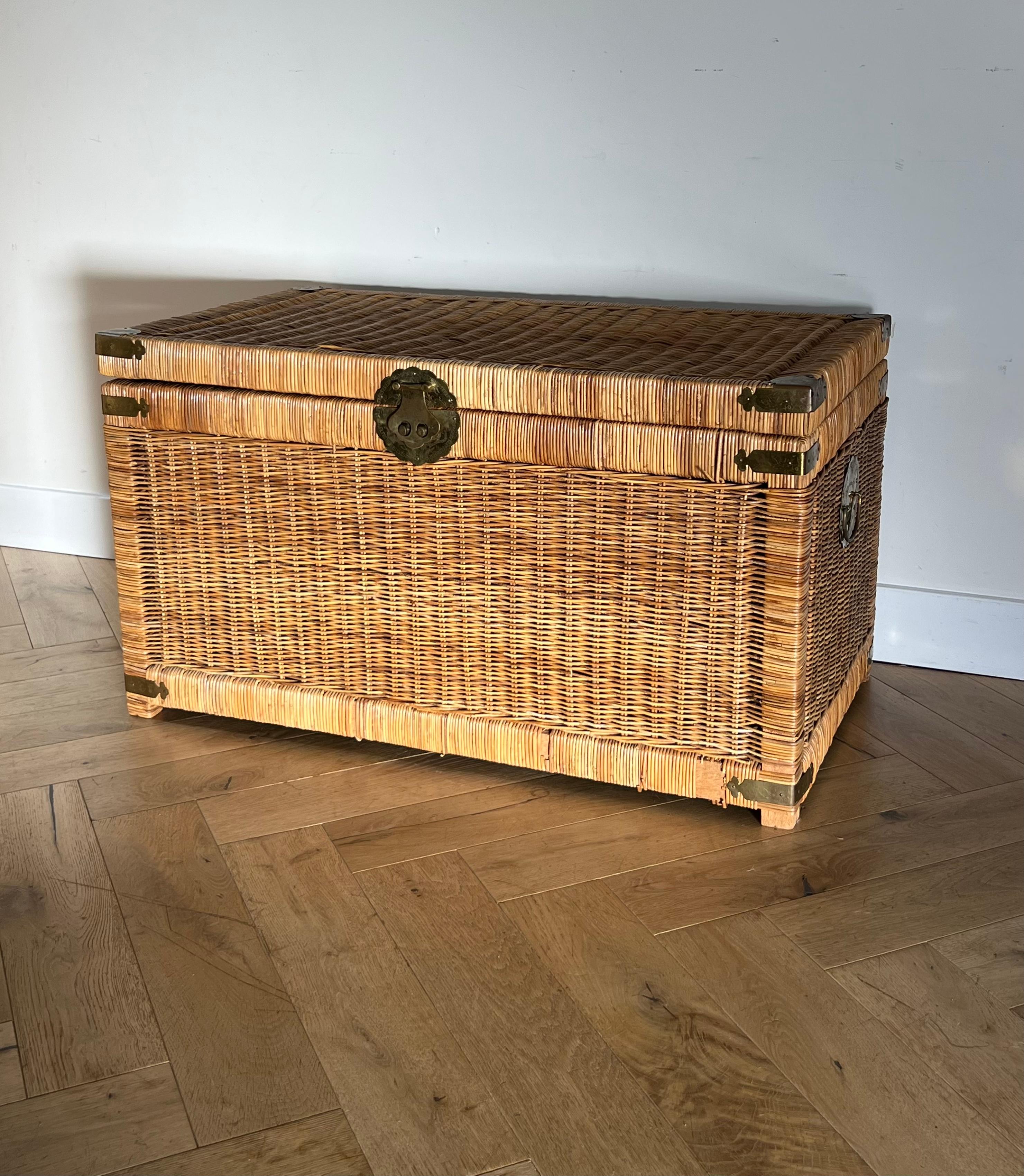 vintage wicker chest