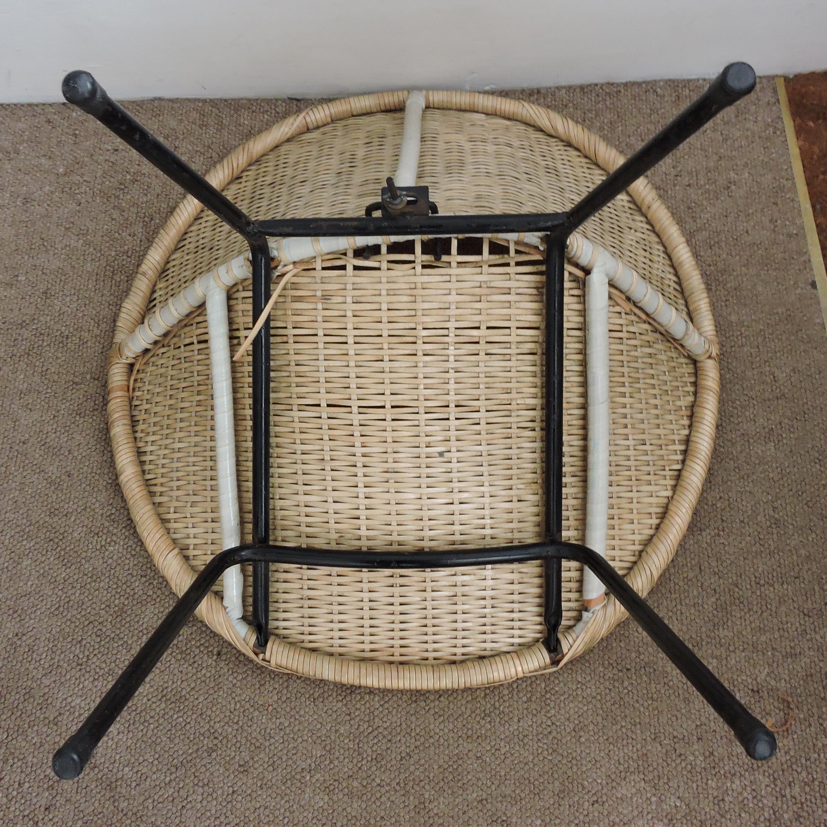 Vintage Wicker Bucket Chairs, 1970s 1
