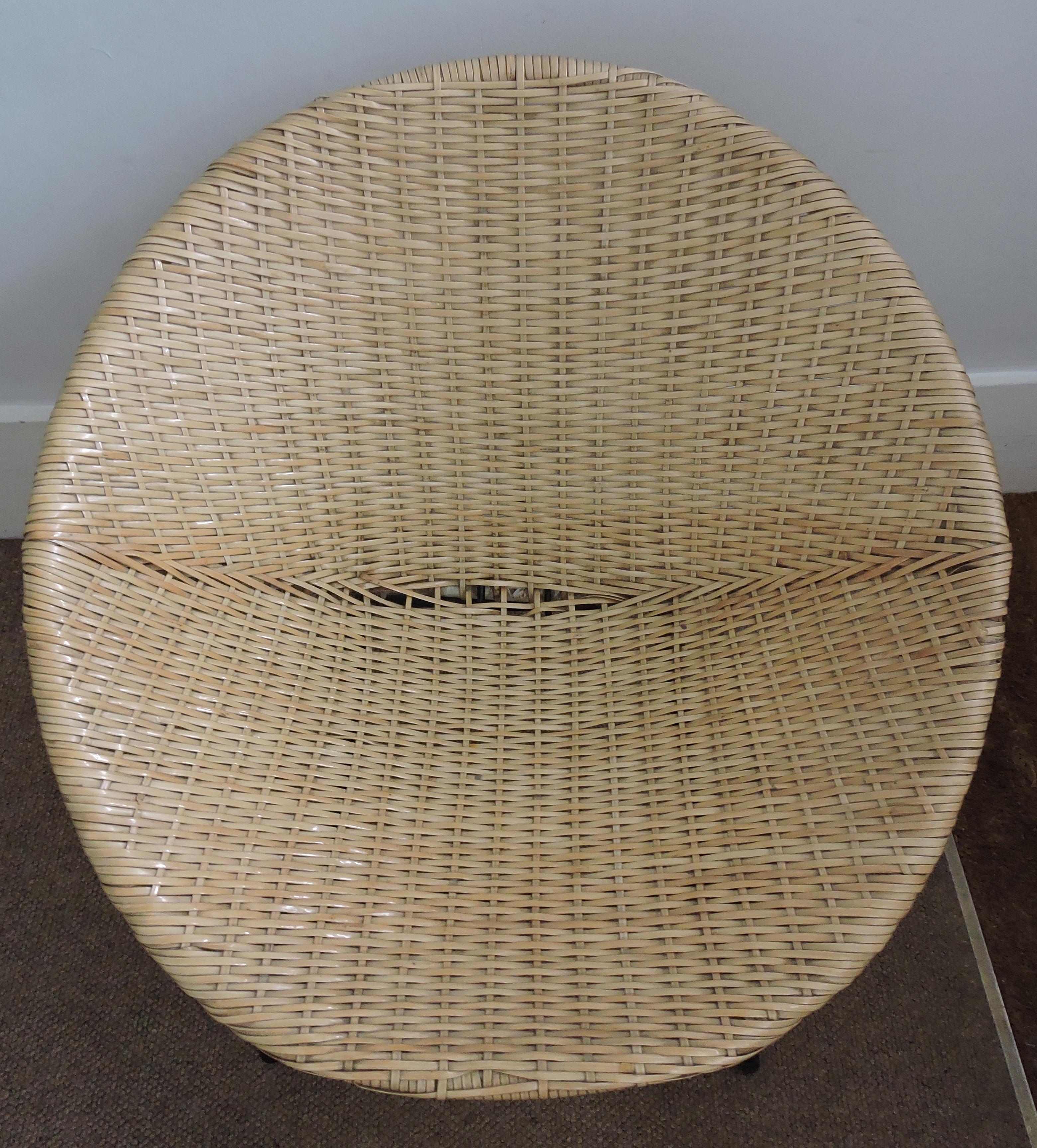 Vintage Wicker Bucket Chairs, 1970s 2