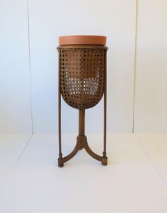 Vintage Wicker Cane Plant Stand
