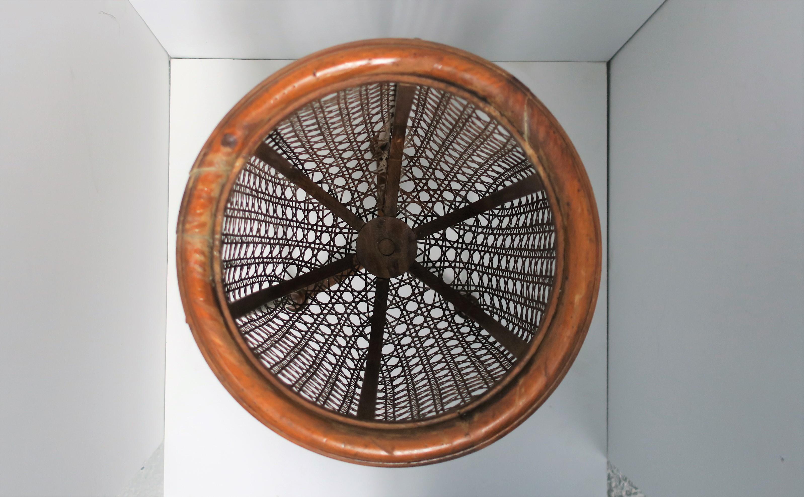 Vintage Wicker Cane Plant Stand 6