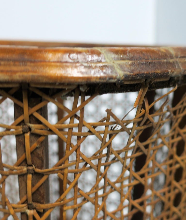 Vintage Wicker Cane Plant Stand at 1stDibs vintage cane plant stand