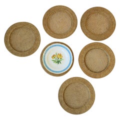 Wicker Cane Plate Chargers