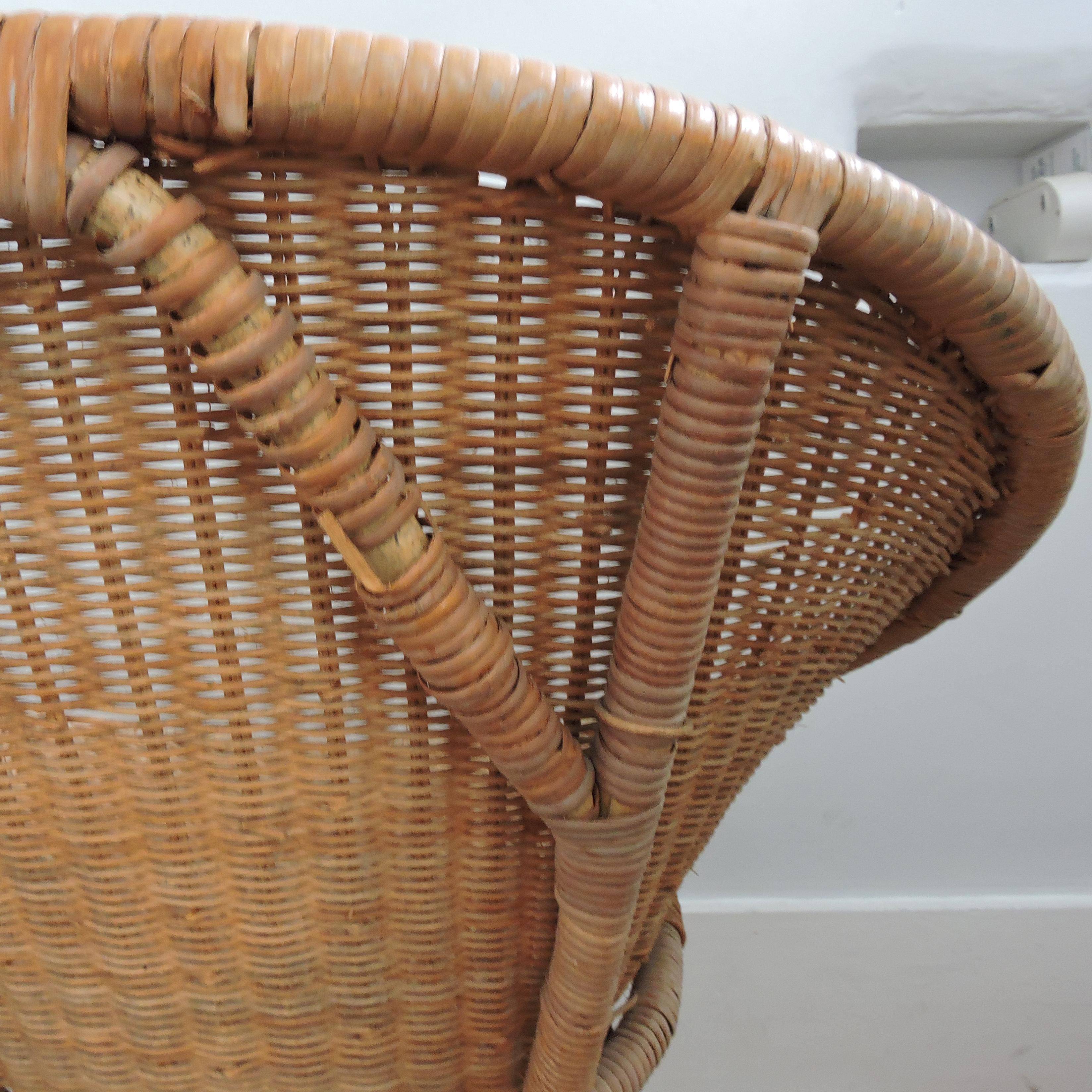 Late 20th Century Vintage Wicker Chair, 1970s
