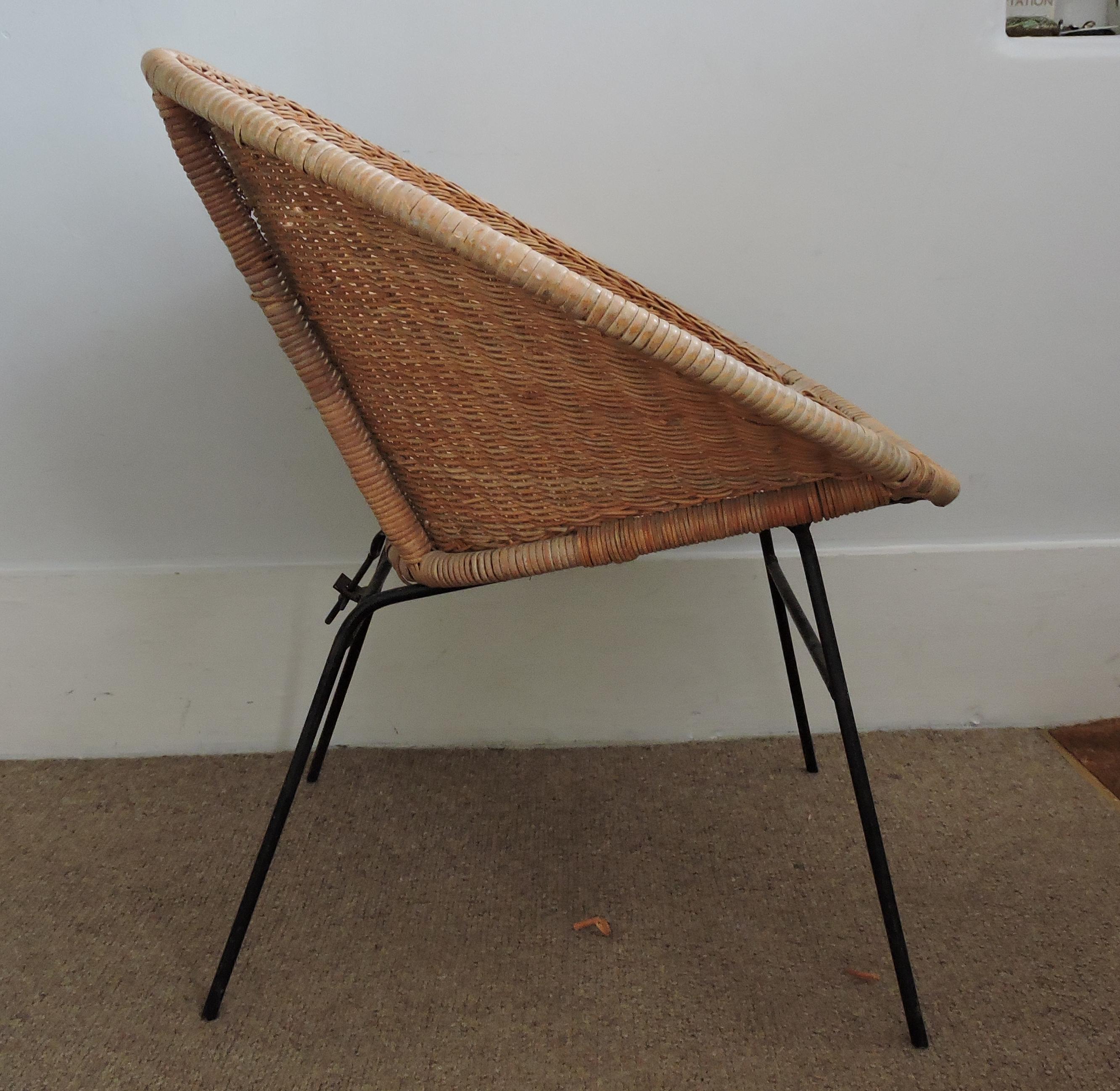 Vintage Wicker Chair, 1970s 1