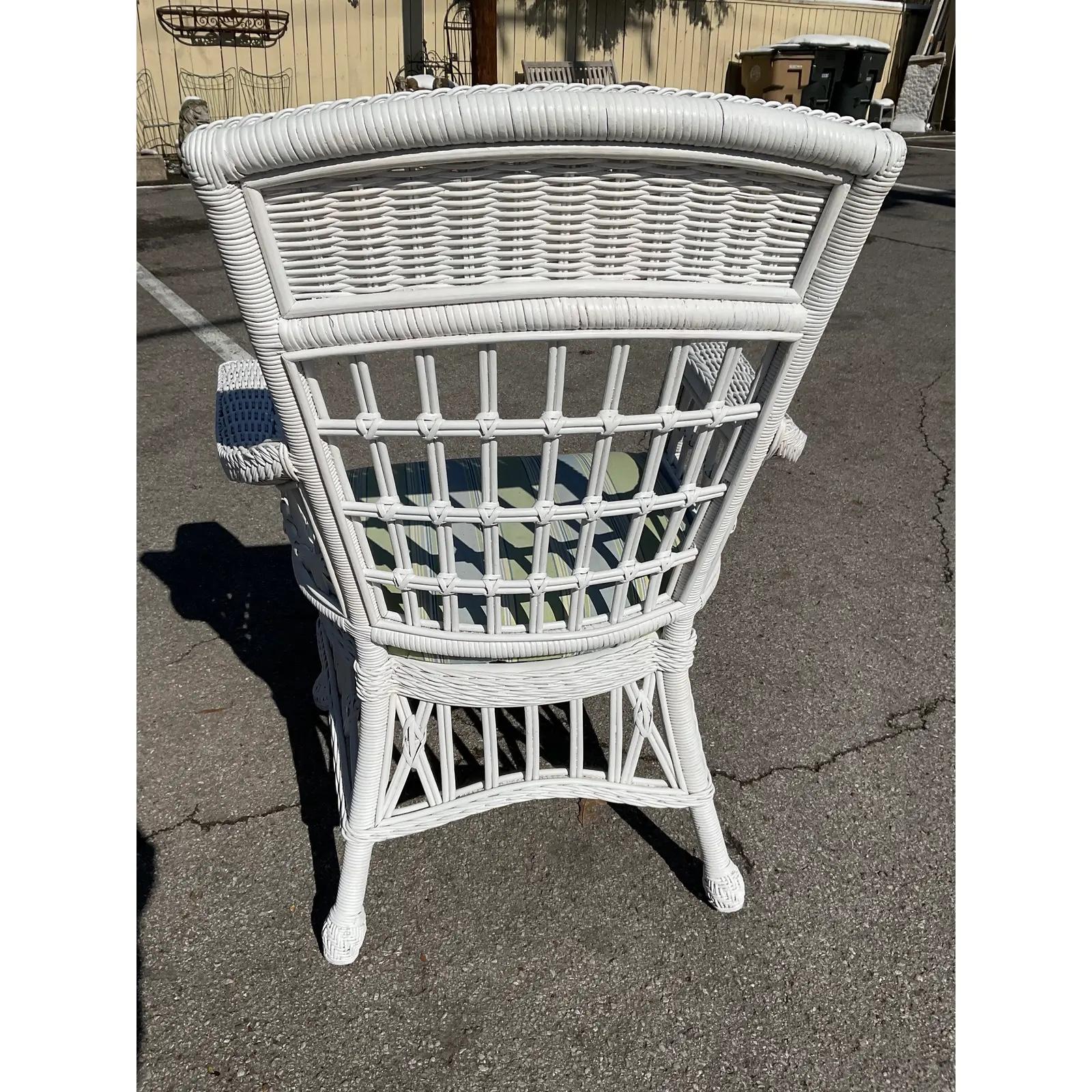 Metà XX secolo Sedie in vimini vintage in vendita