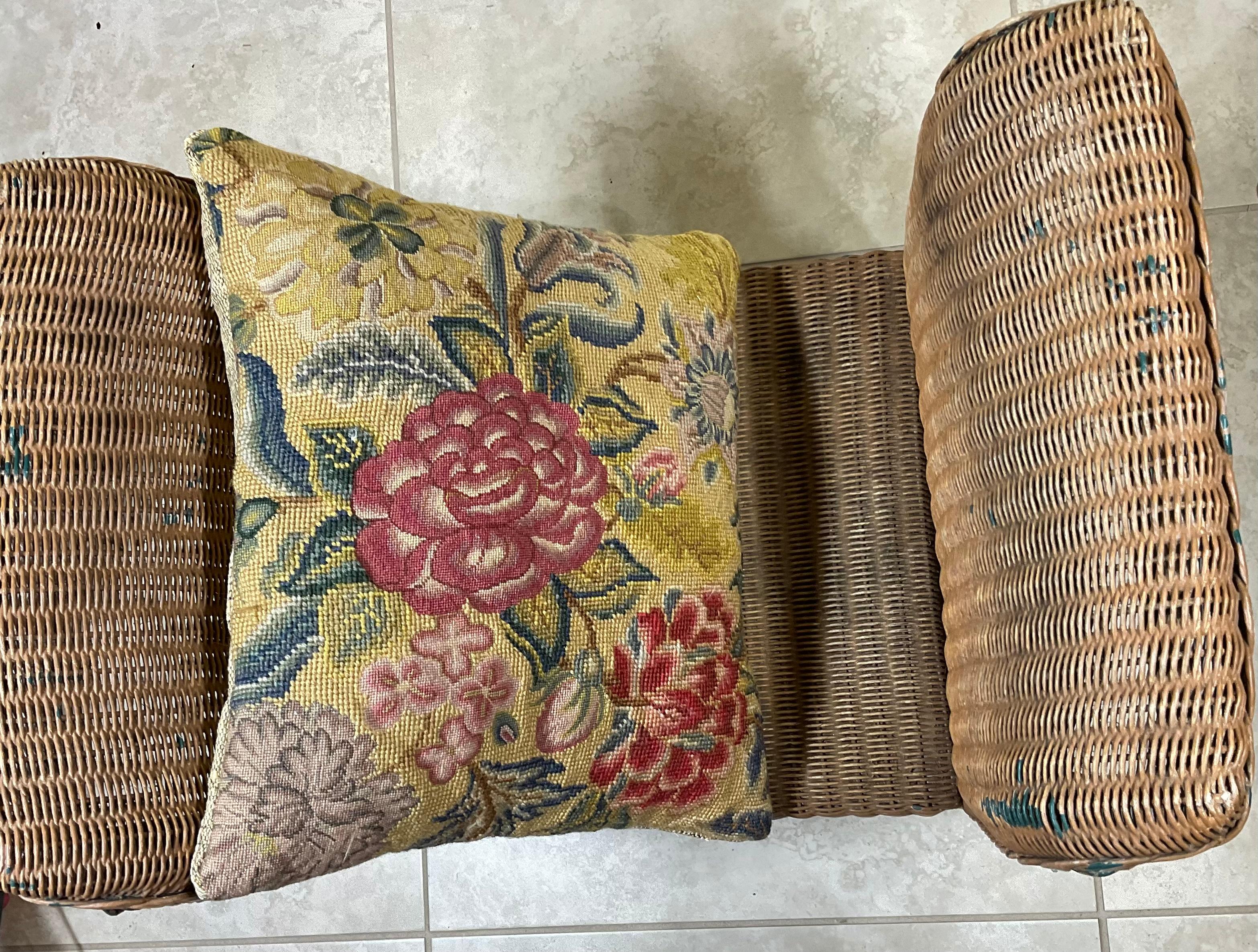 Vintage Wicker Child Armchair For Sale 2