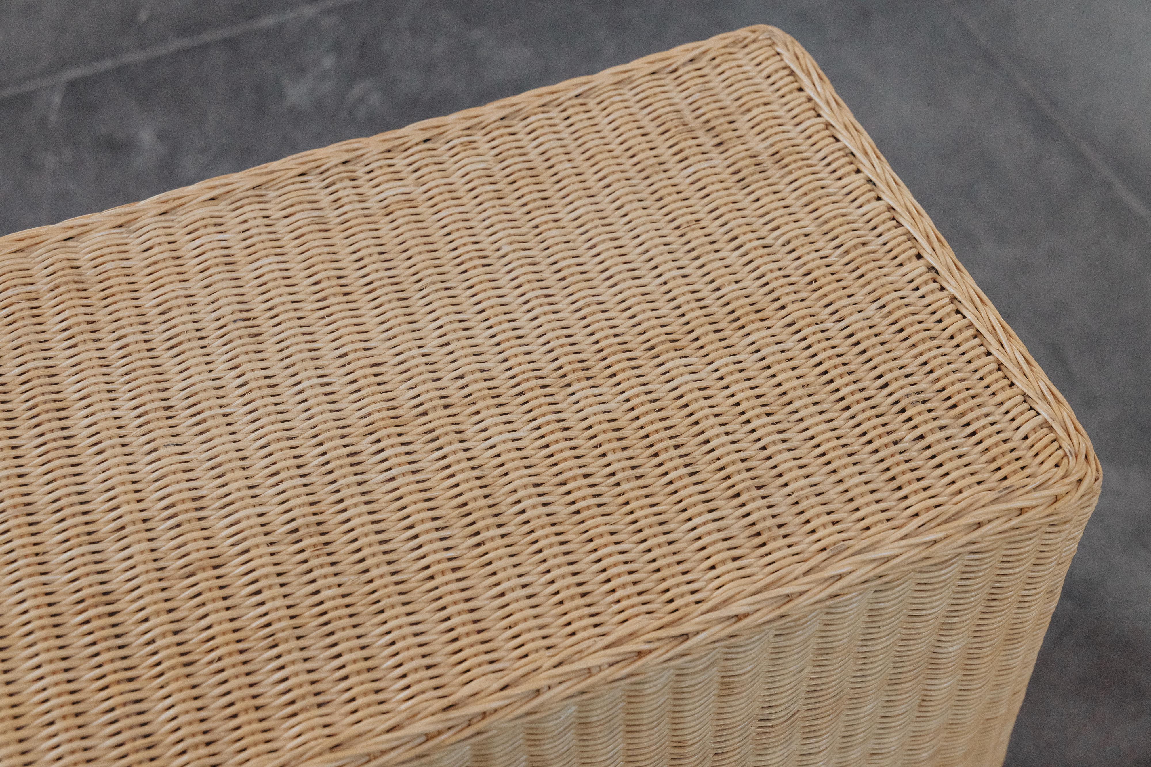 Vintage Wicker Console Table From France, Circa 1970 For Sale 2
