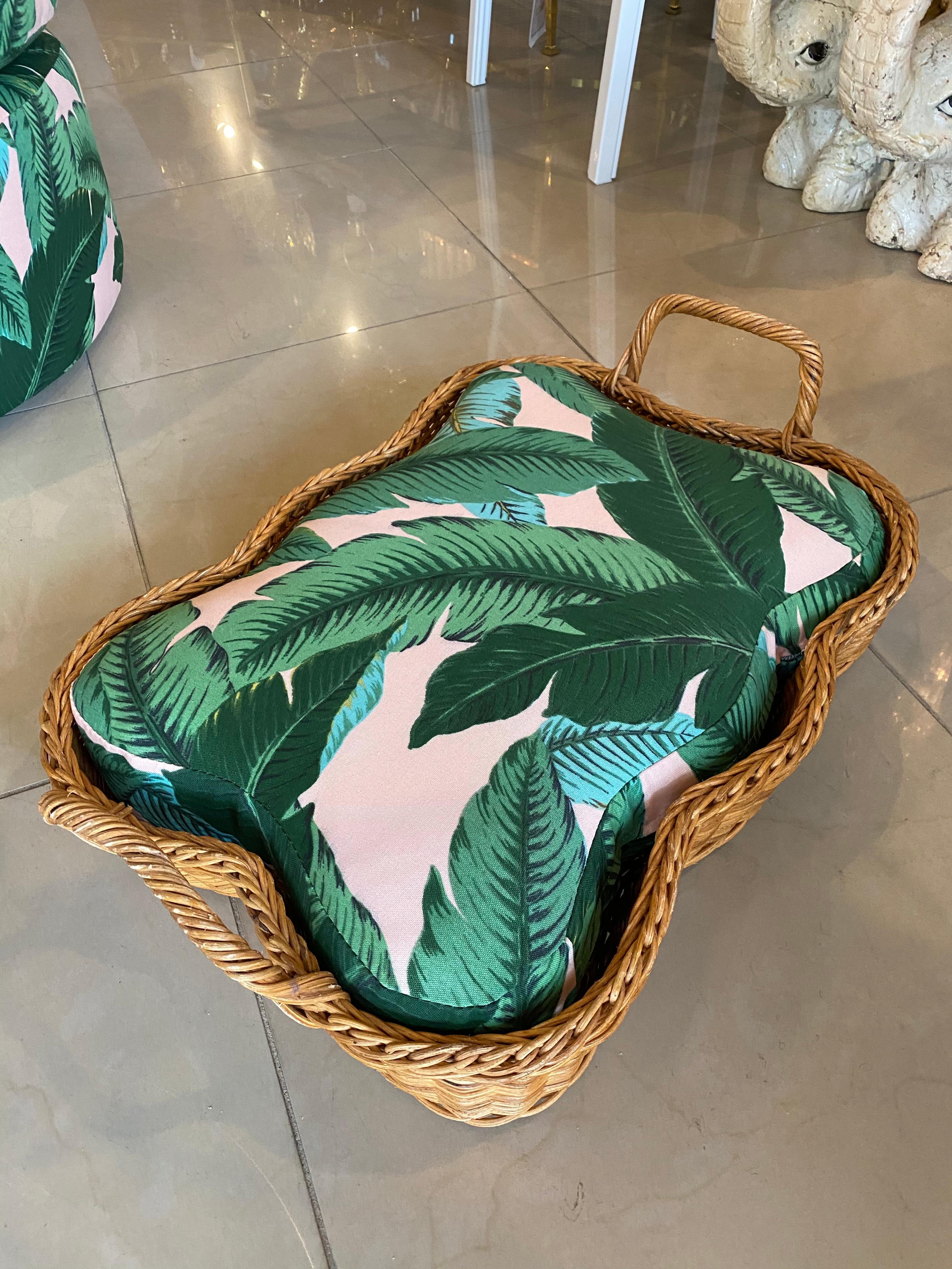 tropical dog bed