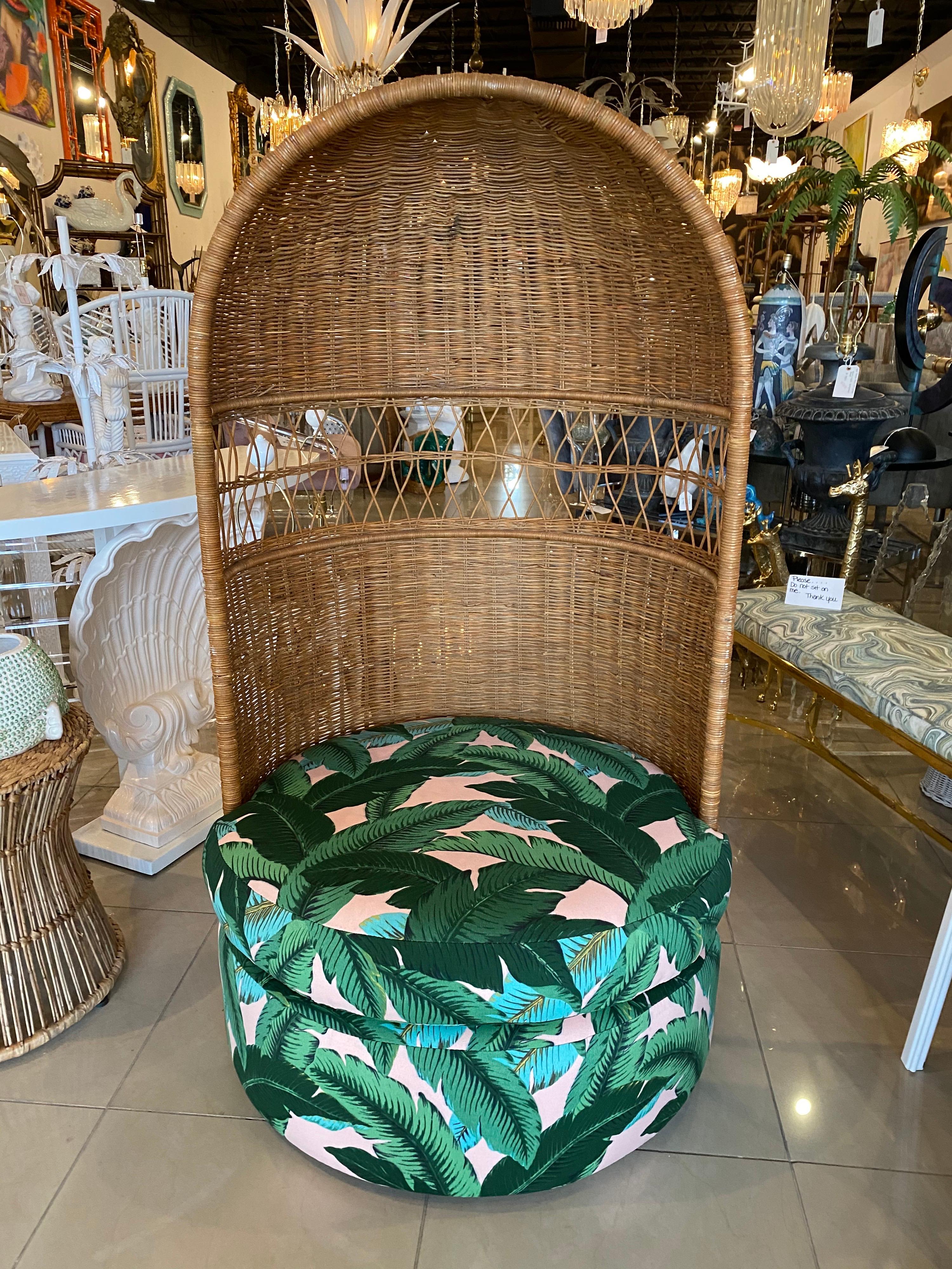 wicker dome chair