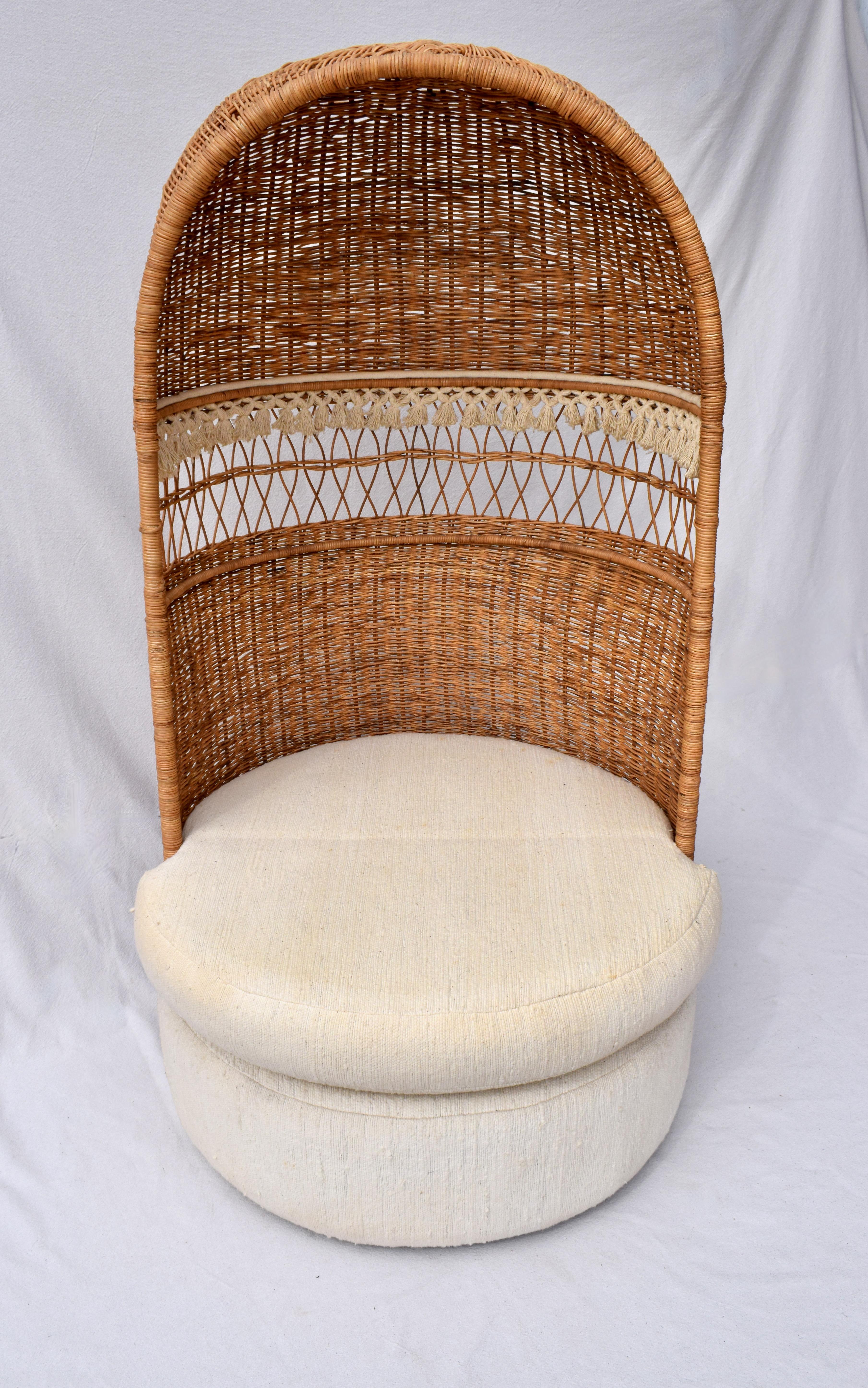 dome wicker chair