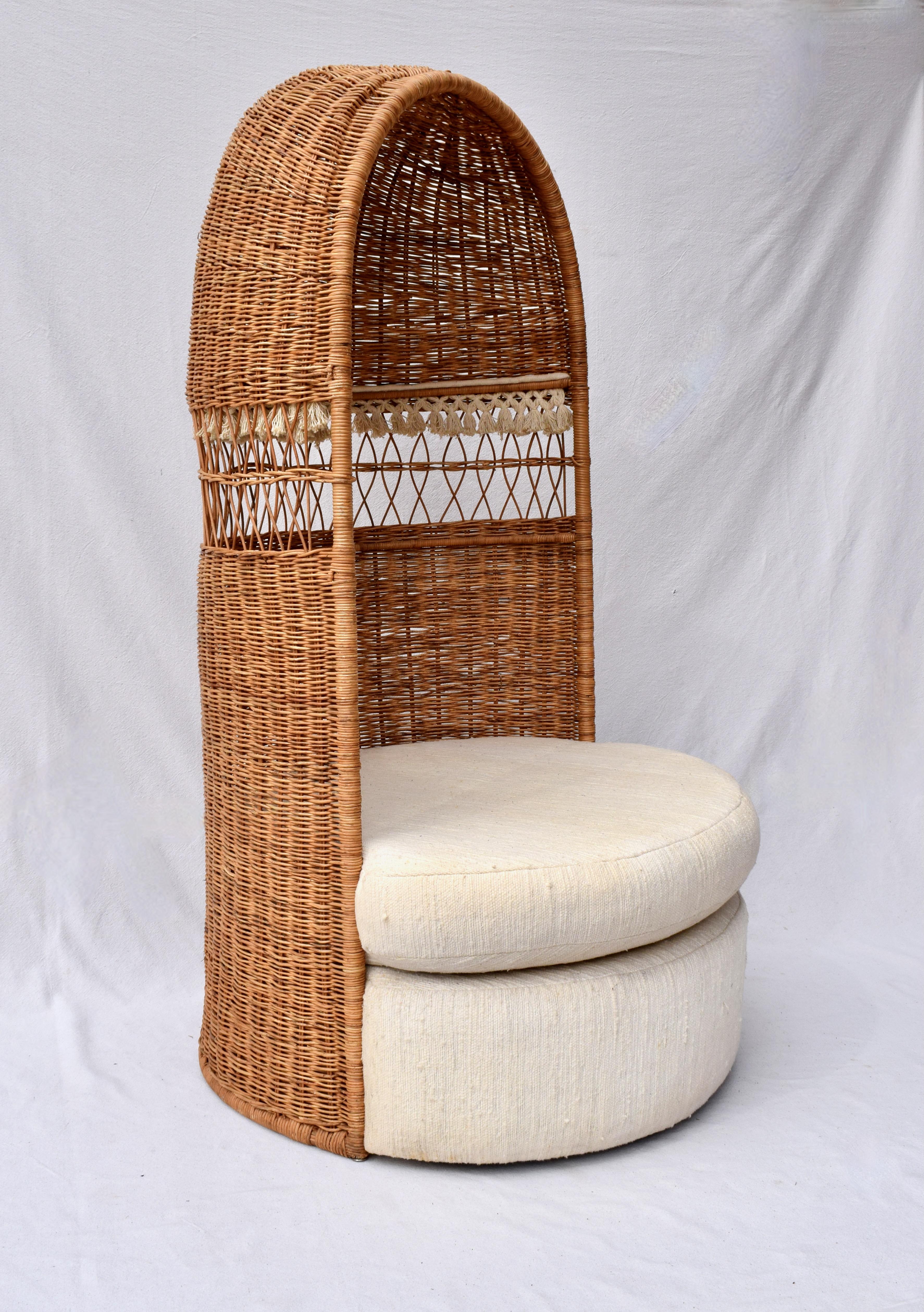 wicker dome chair