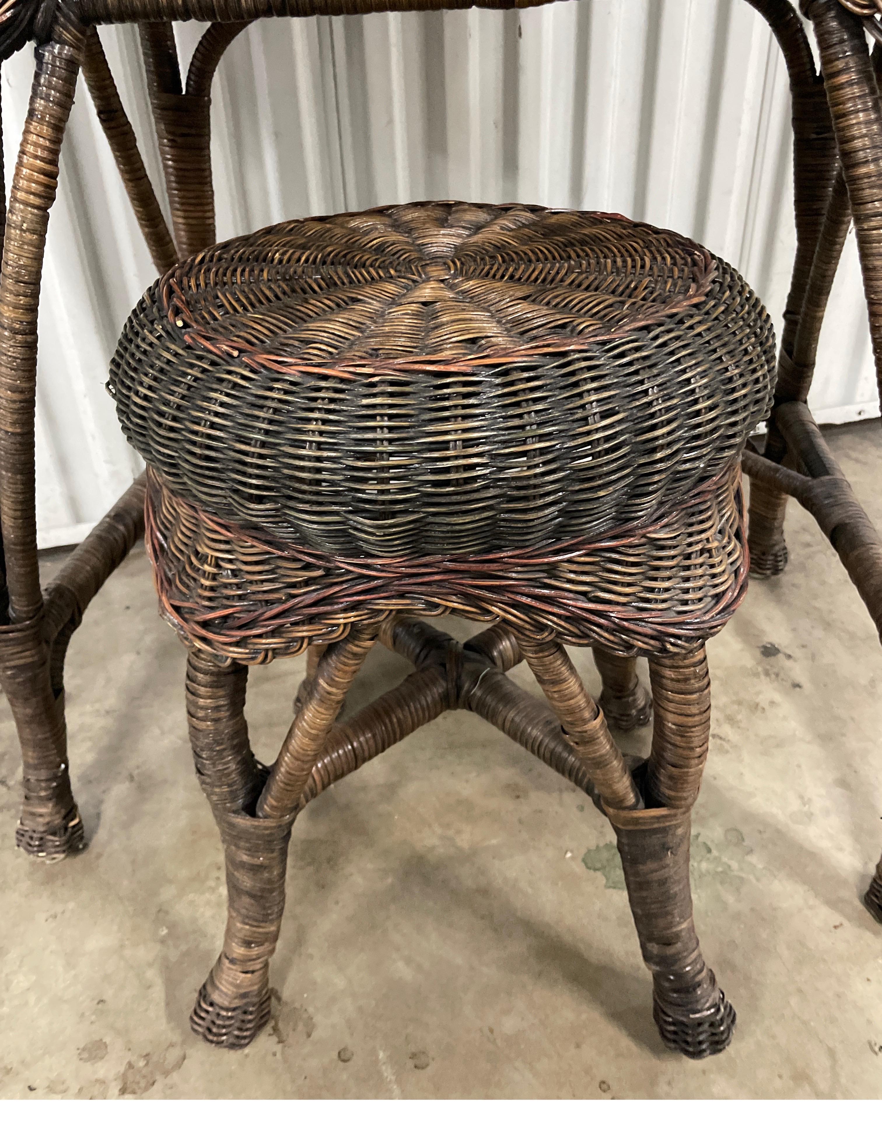 vintage wicker vanity