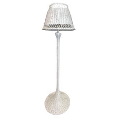 Vintage Wicker Floor Lamp