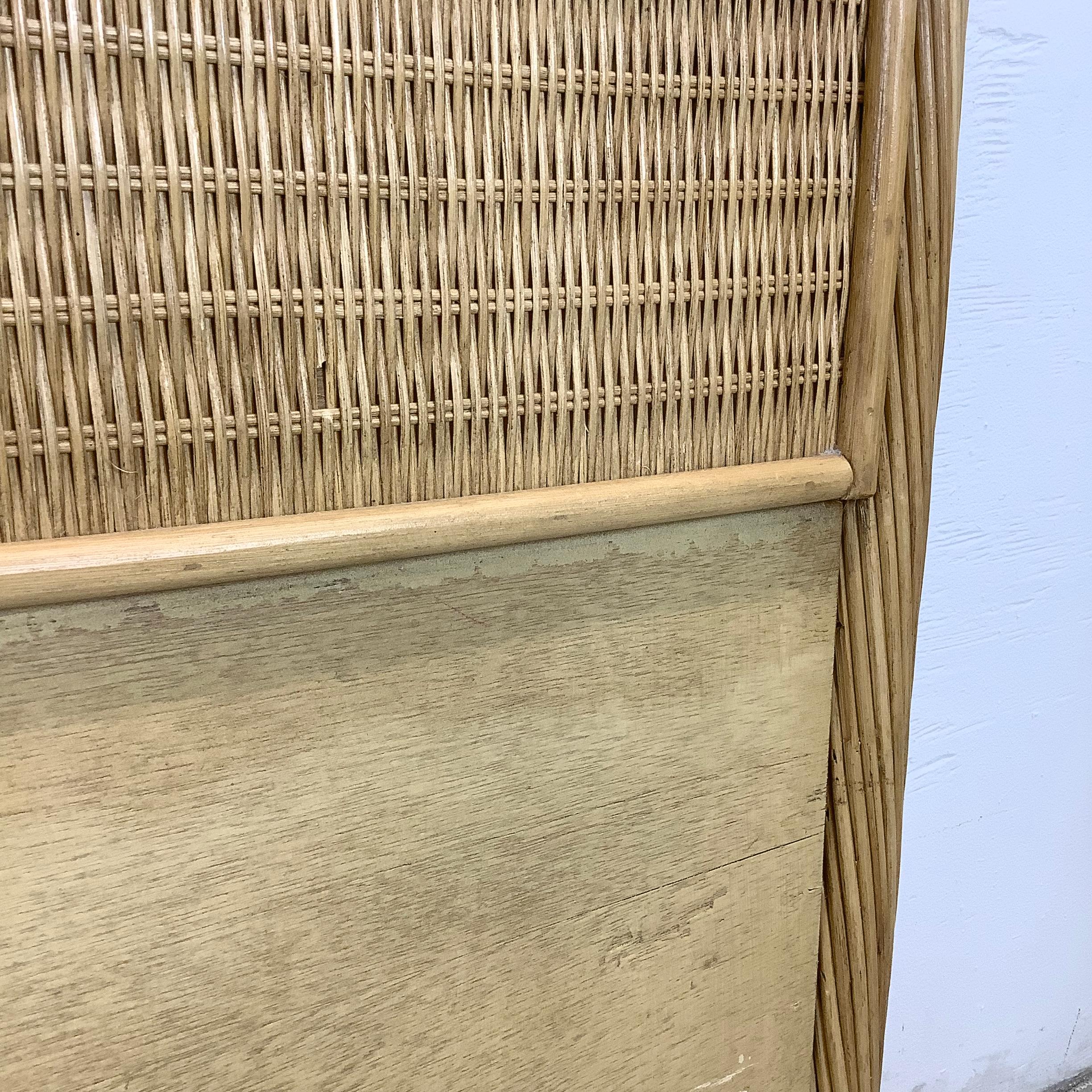 Vintage Wicker Headboard by Henry Link for Lexington -full/queen For Sale 3