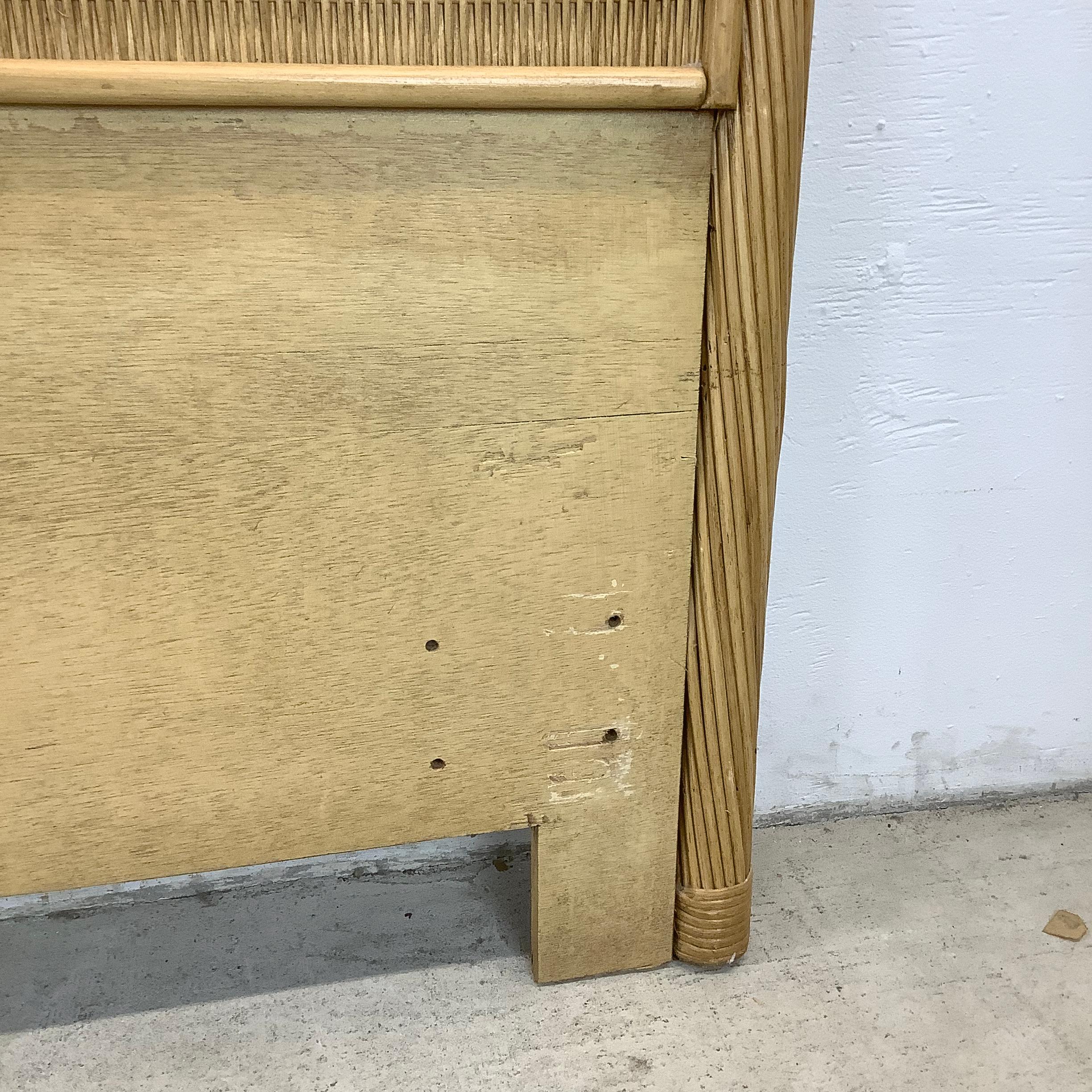Vintage Wicker Headboard by Henry Link for Lexington -full/queen For Sale 4