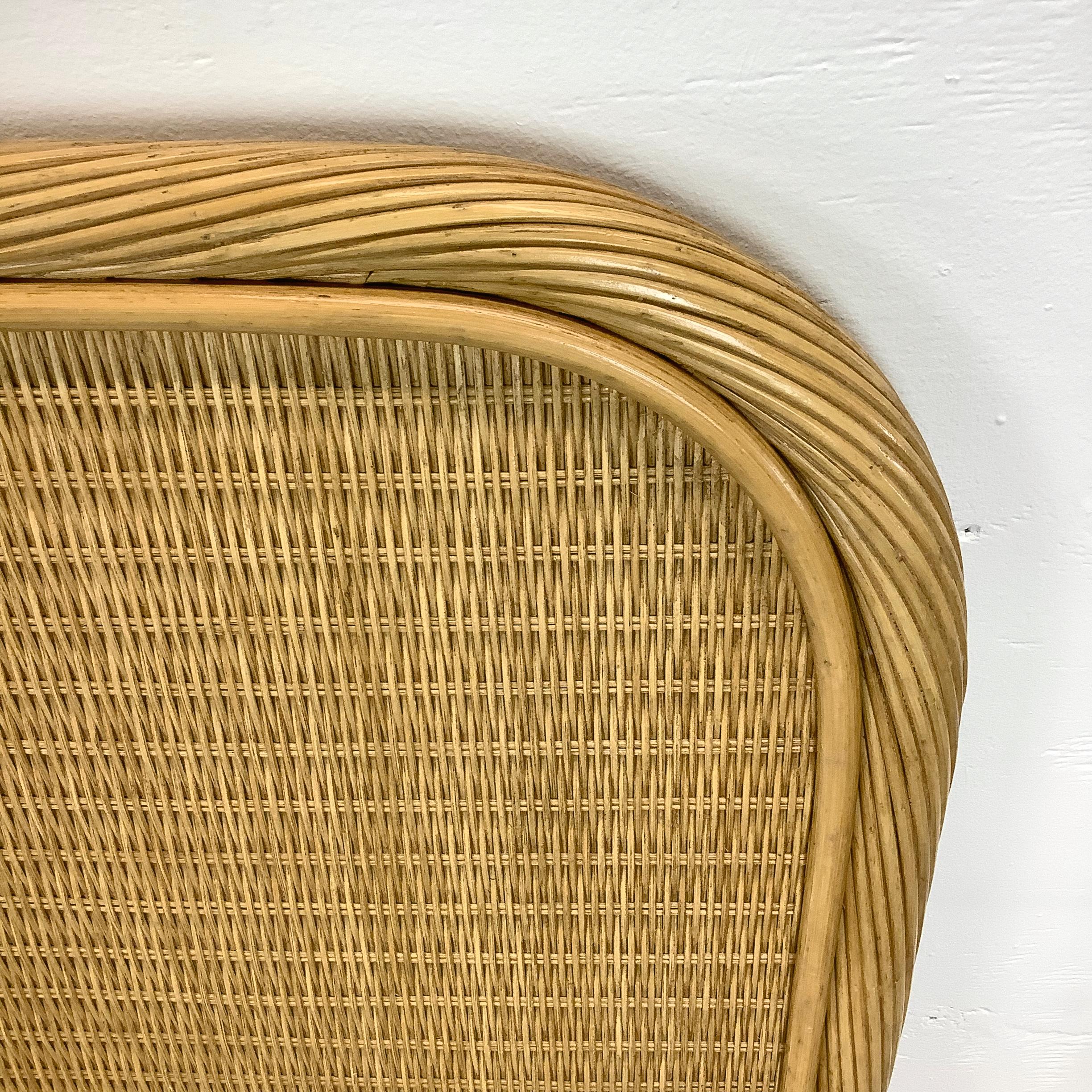Vintage Wicker Headboard by Henry Link for Lexington -full/queen For Sale 5