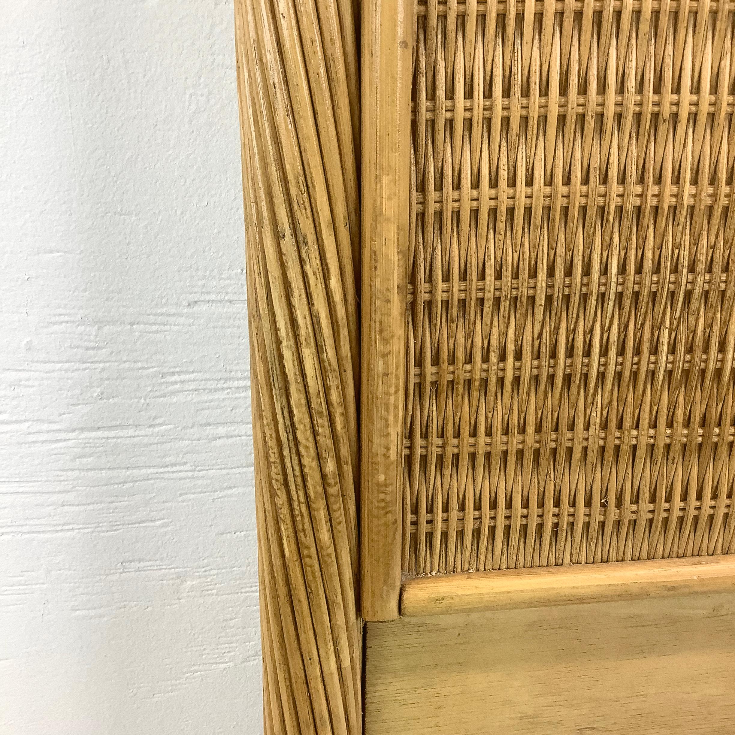 Vintage Wicker Headboard by Henry Link for Lexington -full/queen For Sale 6