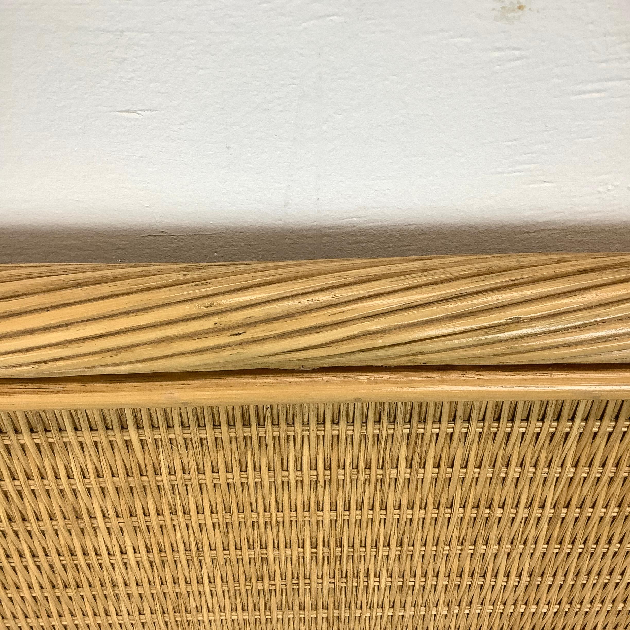 Vintage Wicker Headboard by Henry Link for Lexington -full/queen For Sale 7