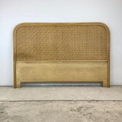 Vintage Wicker Headboard by Henry Link for Lexington -full/queen