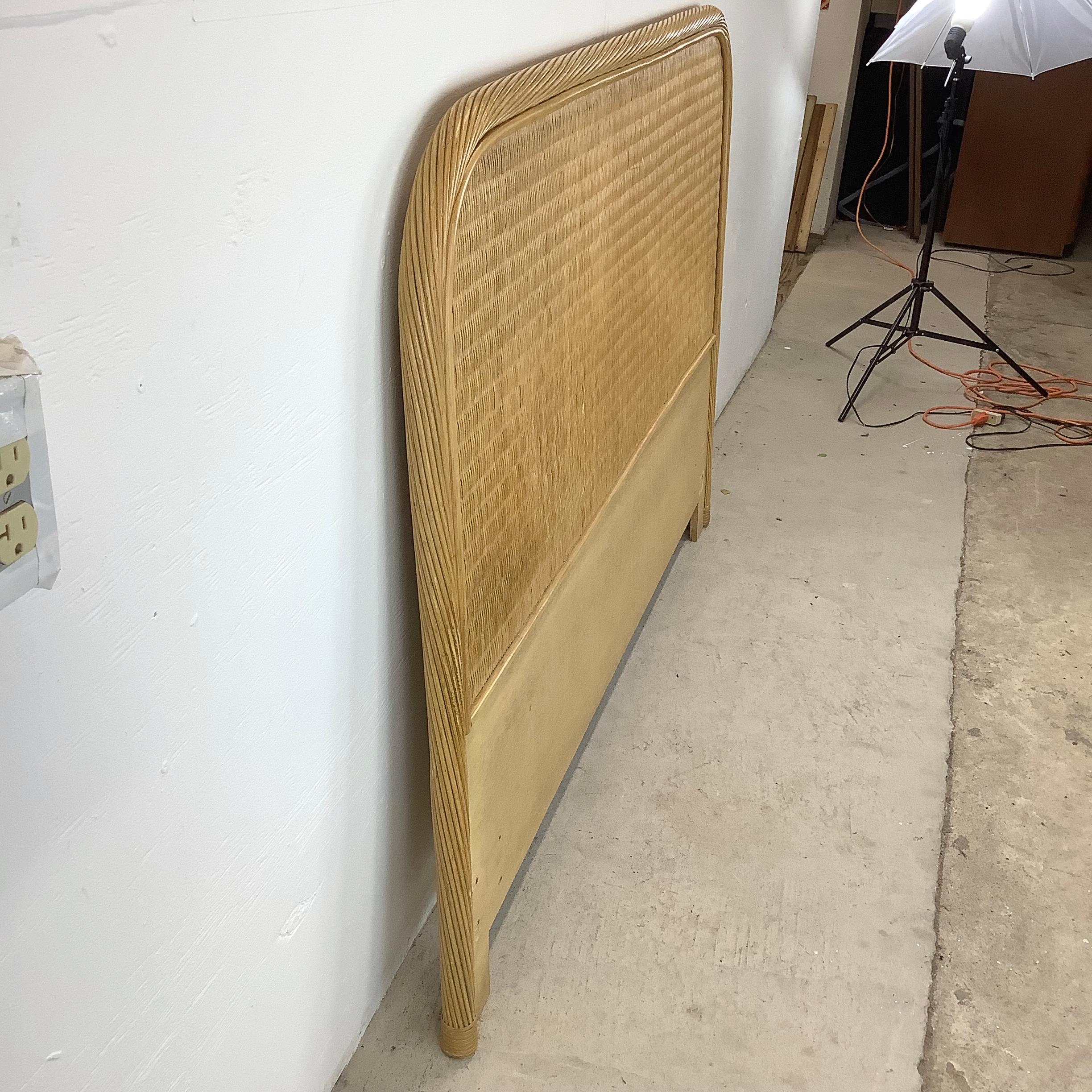 Other Vintage Wicker Headboard by Henry Link for Lexington -full/queen For Sale