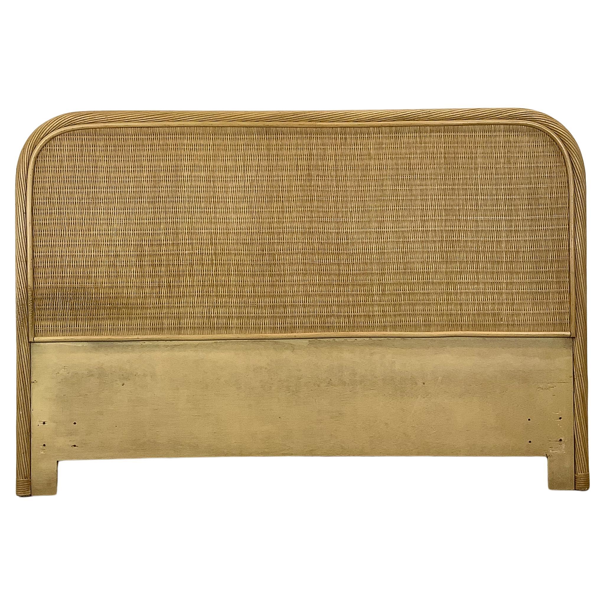 Cabecero de mimbre vintage de Henry Link para Lexington -full/queen