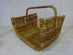 Vintage Wicker Log Basket