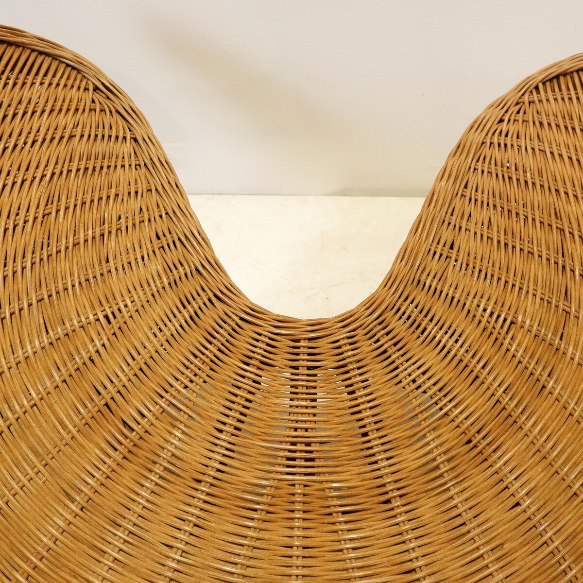 Silla vintage de mimbre Lotus para meditación, años 80 en venta 5