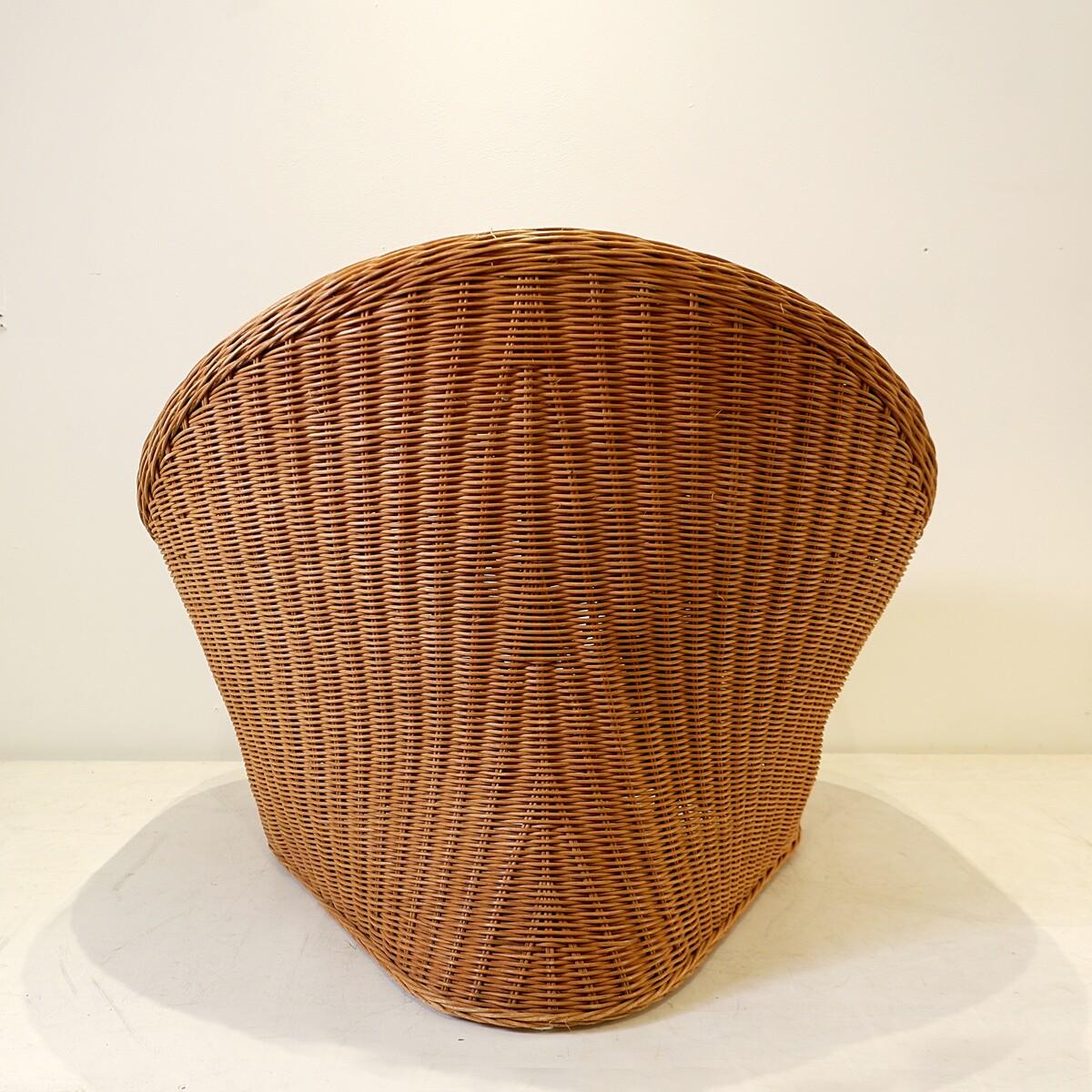 Silla vintage de mimbre Lotus para meditación, años 80 en venta 6