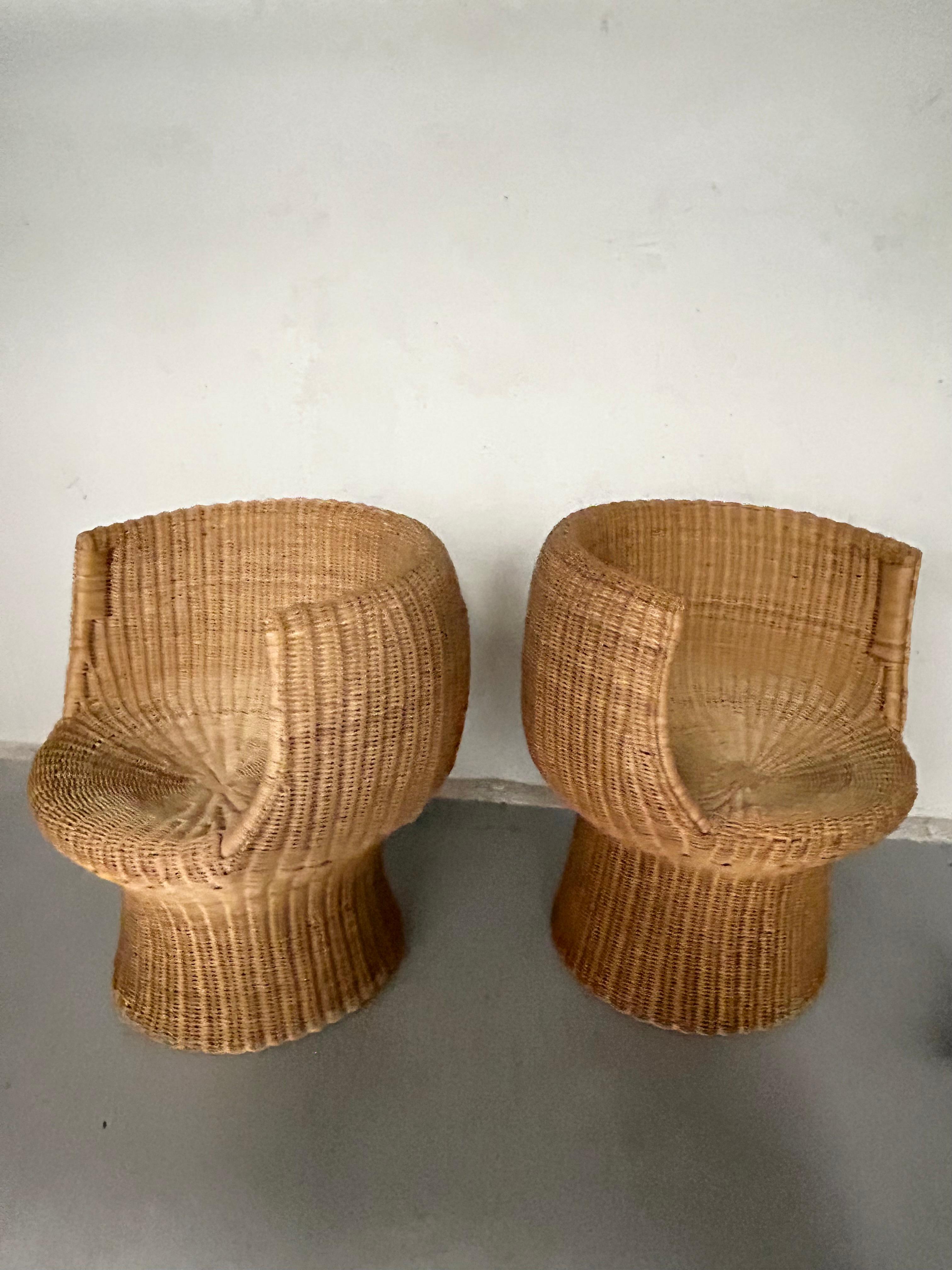 Vintage Wicker Lounge Chairs 5