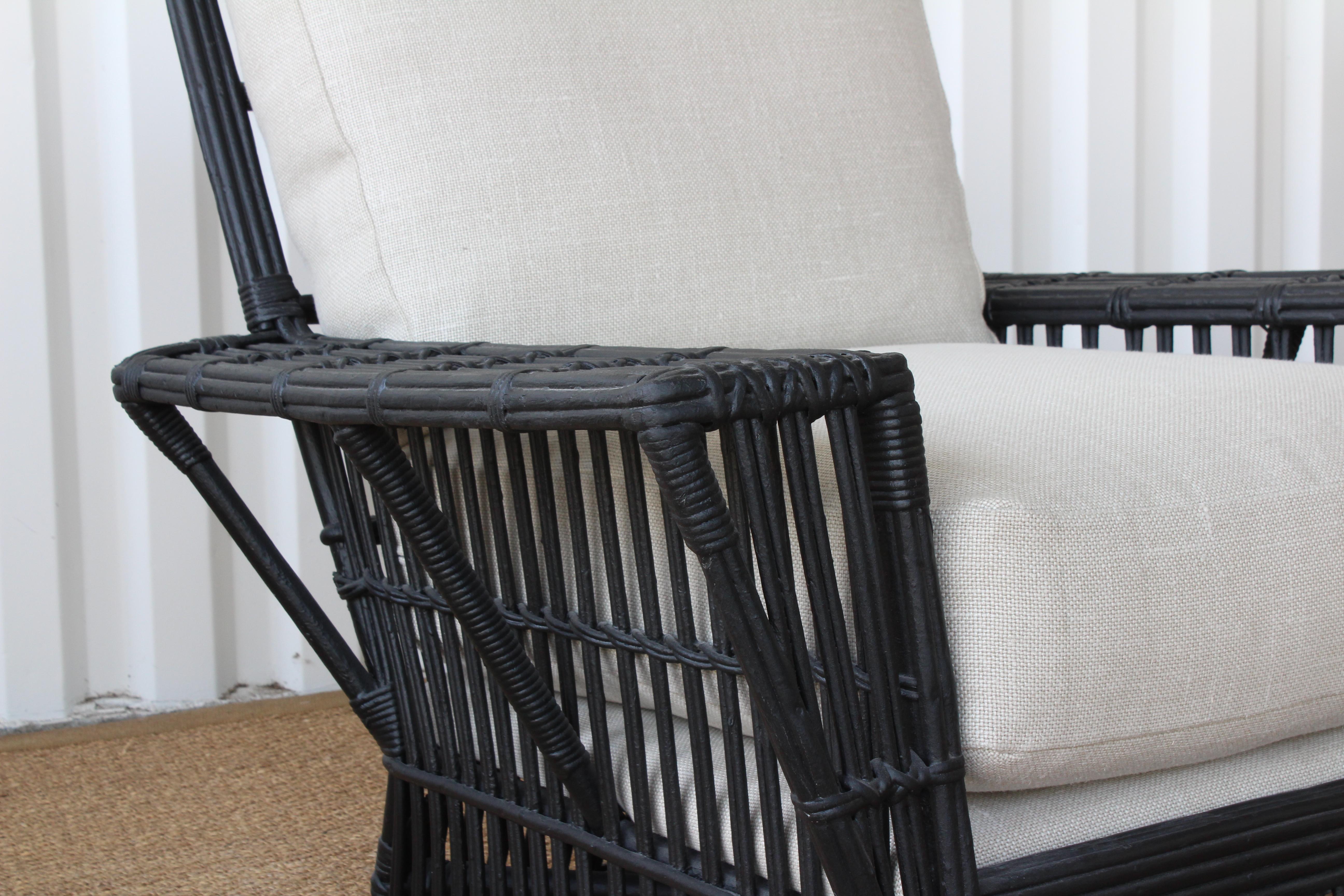 Vintage Wicker Lounge Chairs, France, 1930s 5