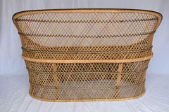 Vintage Wicker Love Seat