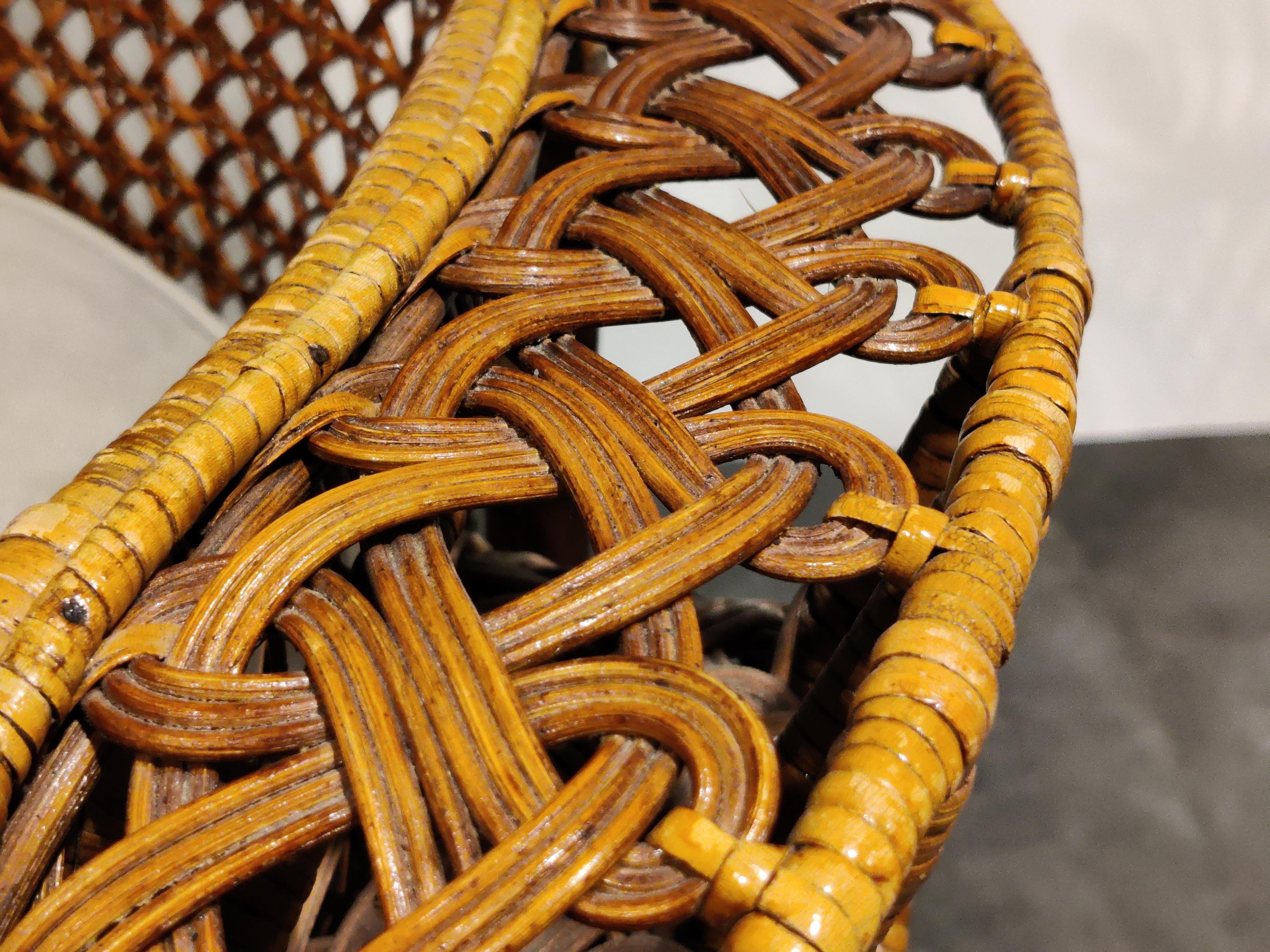 Vintage Wicker Peacock Chair, 1970s 3