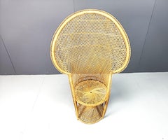 Vintage wicker peacock chair, 1970s