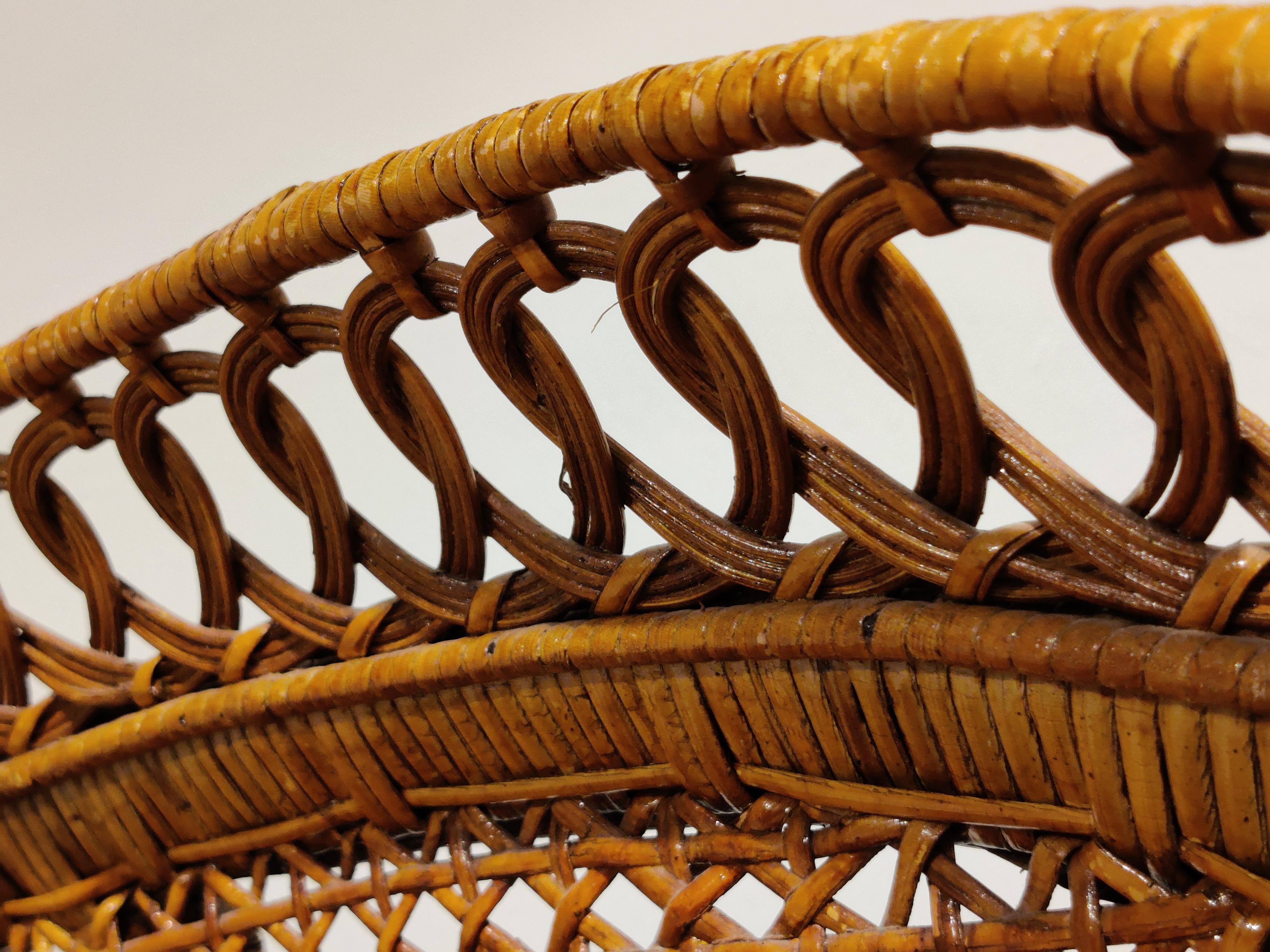 Vintage Wicker Peacock Chair, 1970s 2