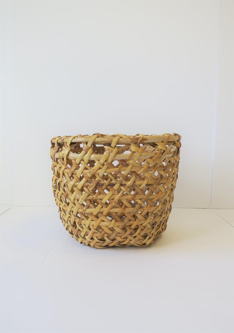 Vintage Wicker Basket Planter Cachepot For Sale at 1stDibs wicker