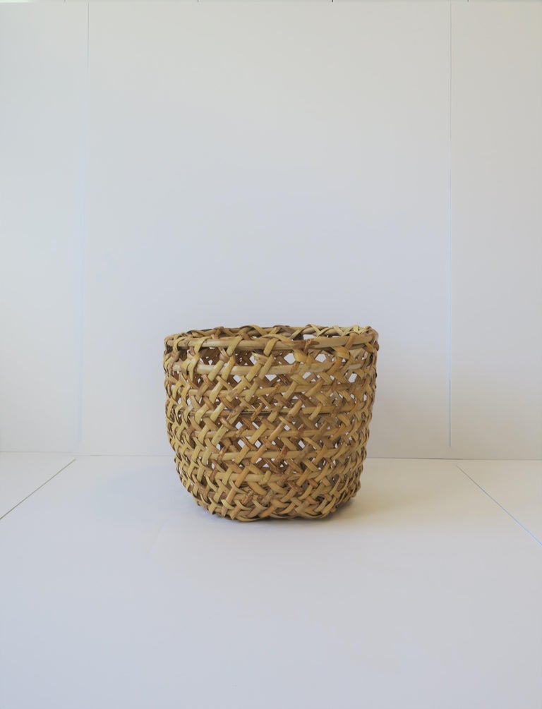 Vintage Wicker Basket Planter Cachepot For Sale at 1stDibs wicker