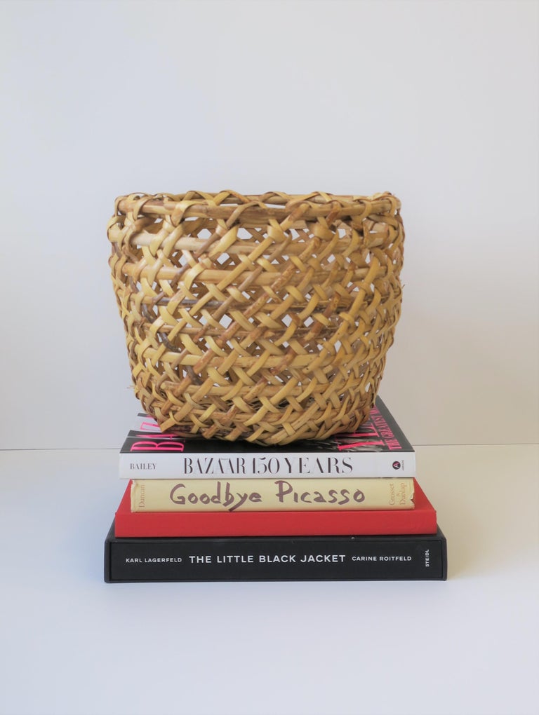 Vintage Wicker Basket Planter Cachepot For Sale at 1stDibs wicker