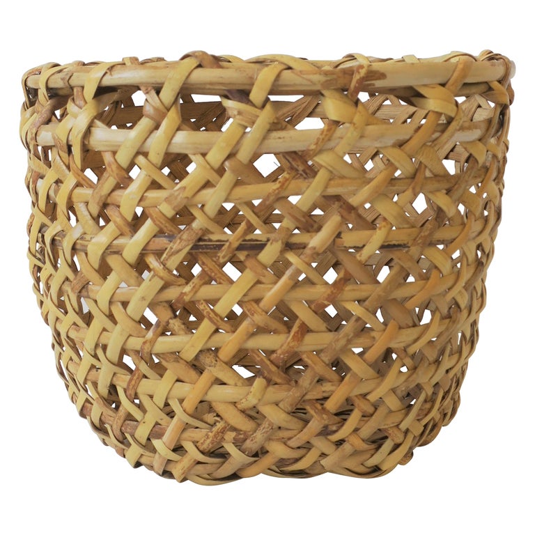Vintage Wicker Basket Planter Cachepot For Sale at 1stDibs wicker