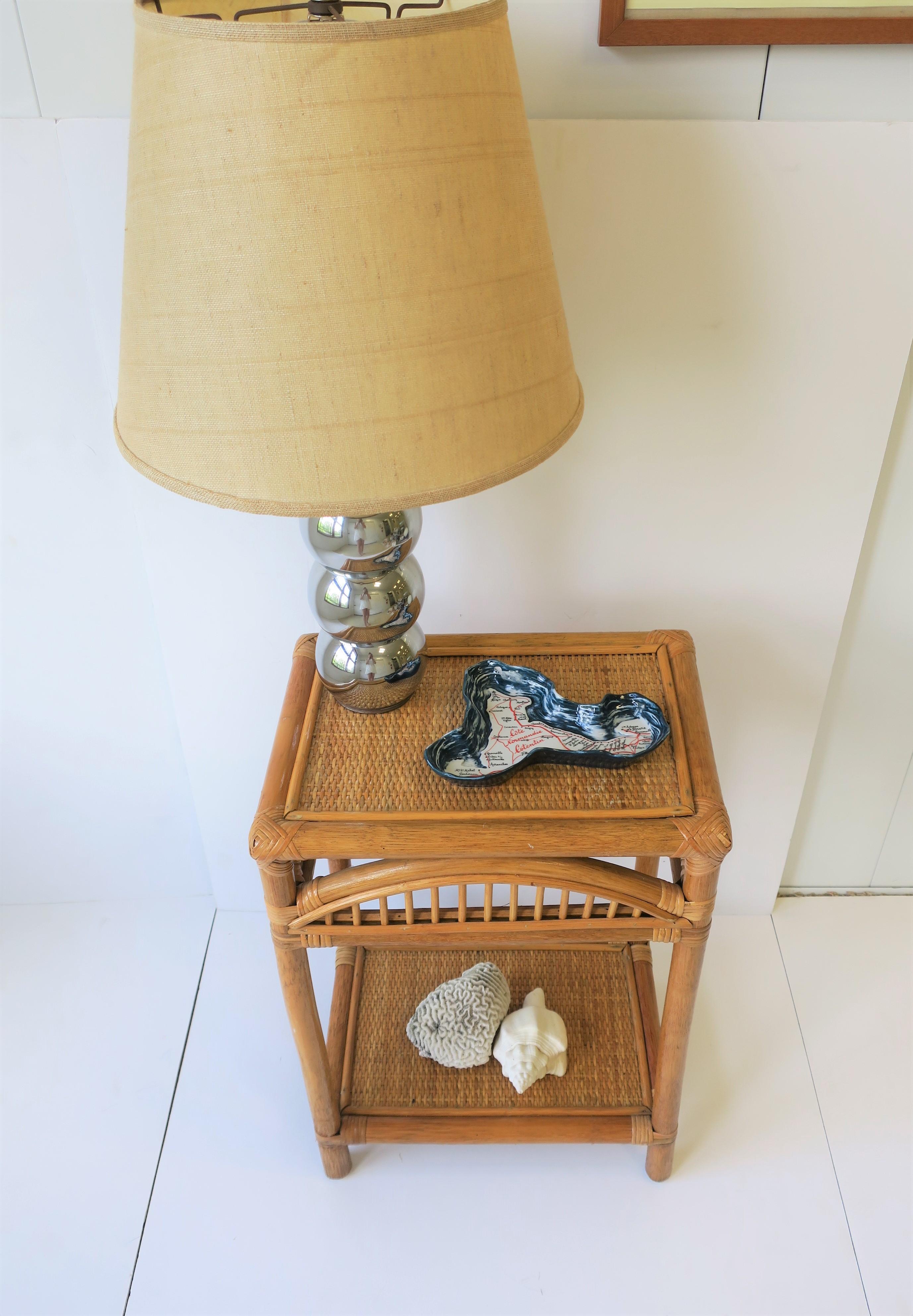 Vintage Wicker Rattan End or Side Table 3